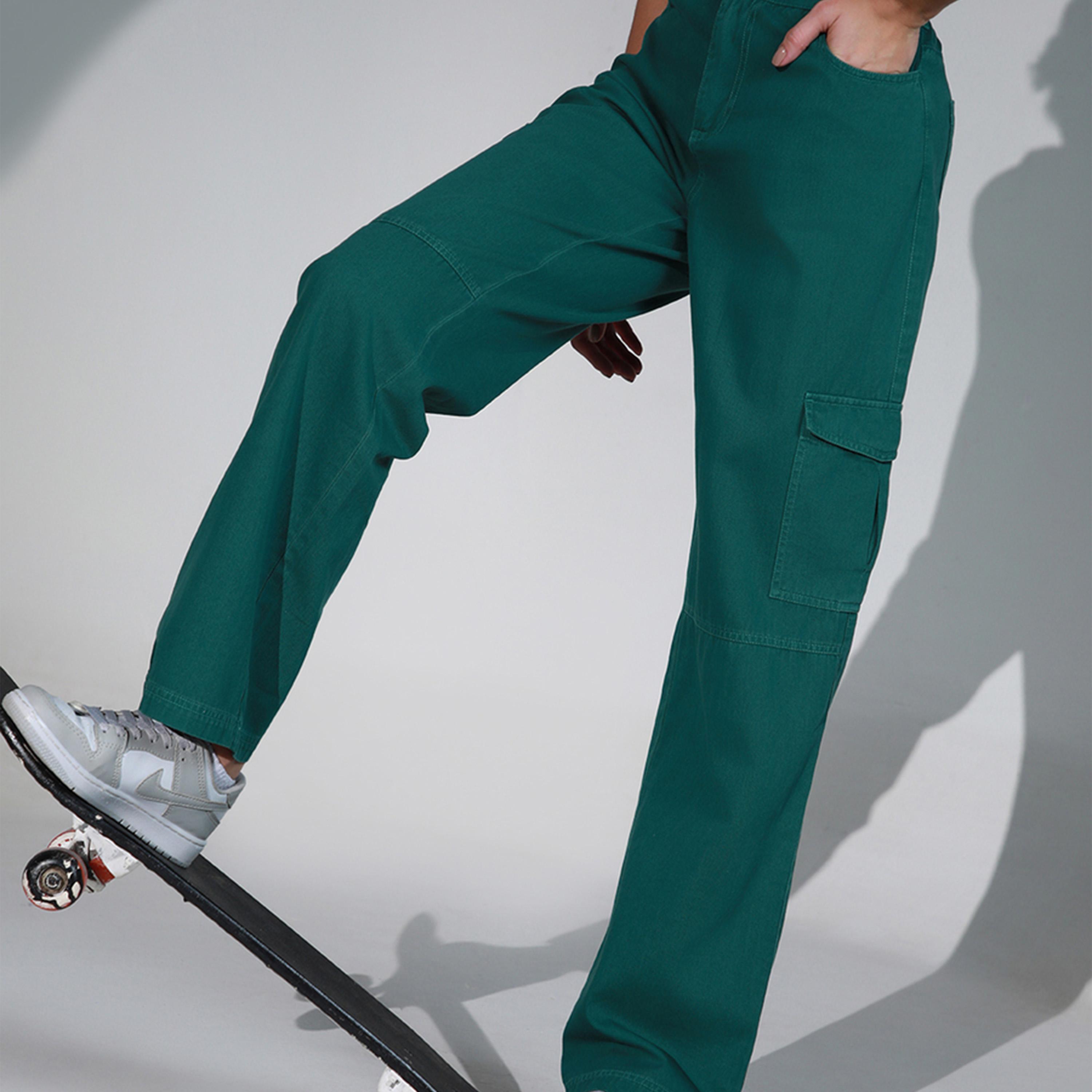 هابر هولم × ستايلي - بنطال نسائي - أخضر-women-clothing-bottoms-trousers-image-6