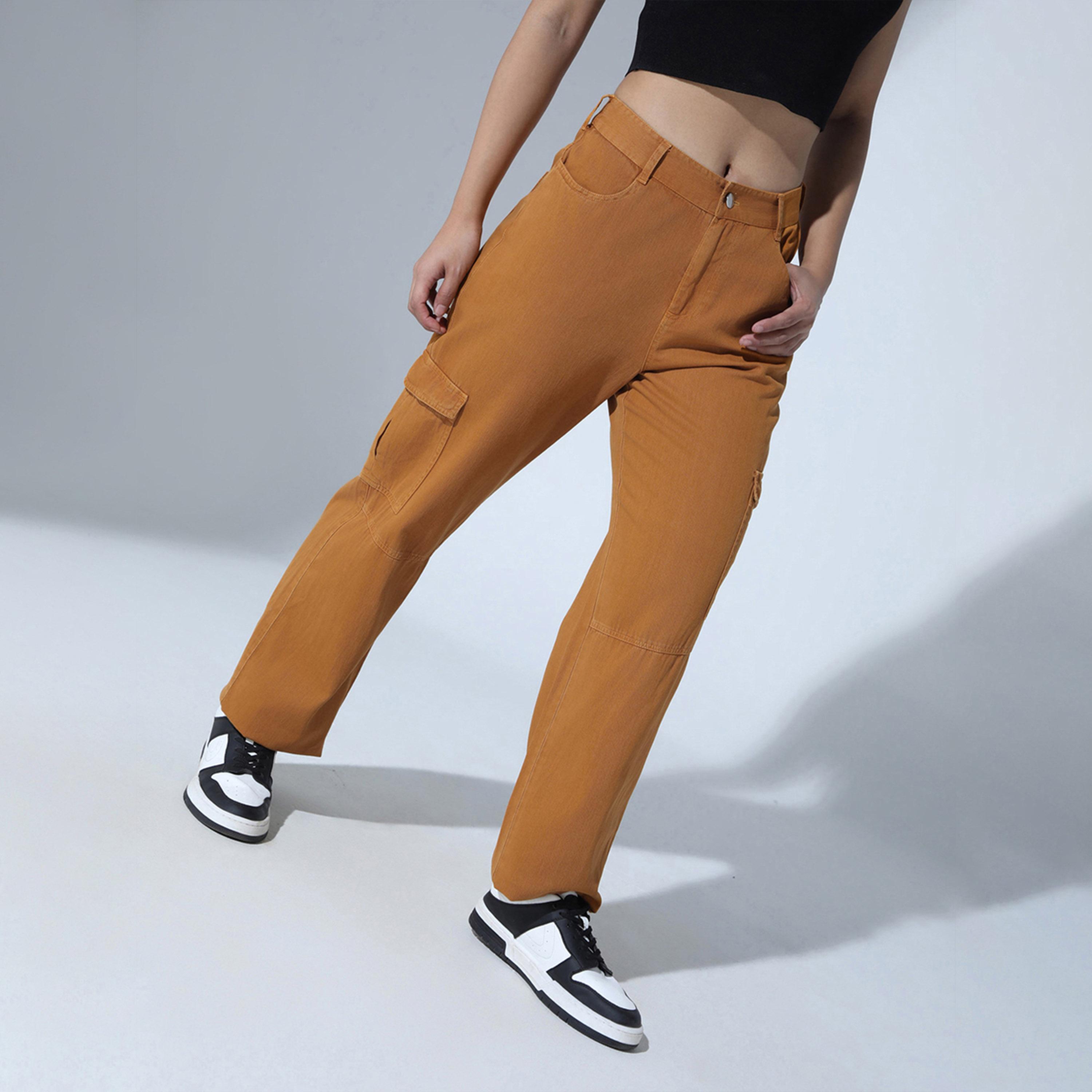 هابر هولم × ستايلي - بنطال نسائي - البني-women-clothing-bottoms-trousers-image-1