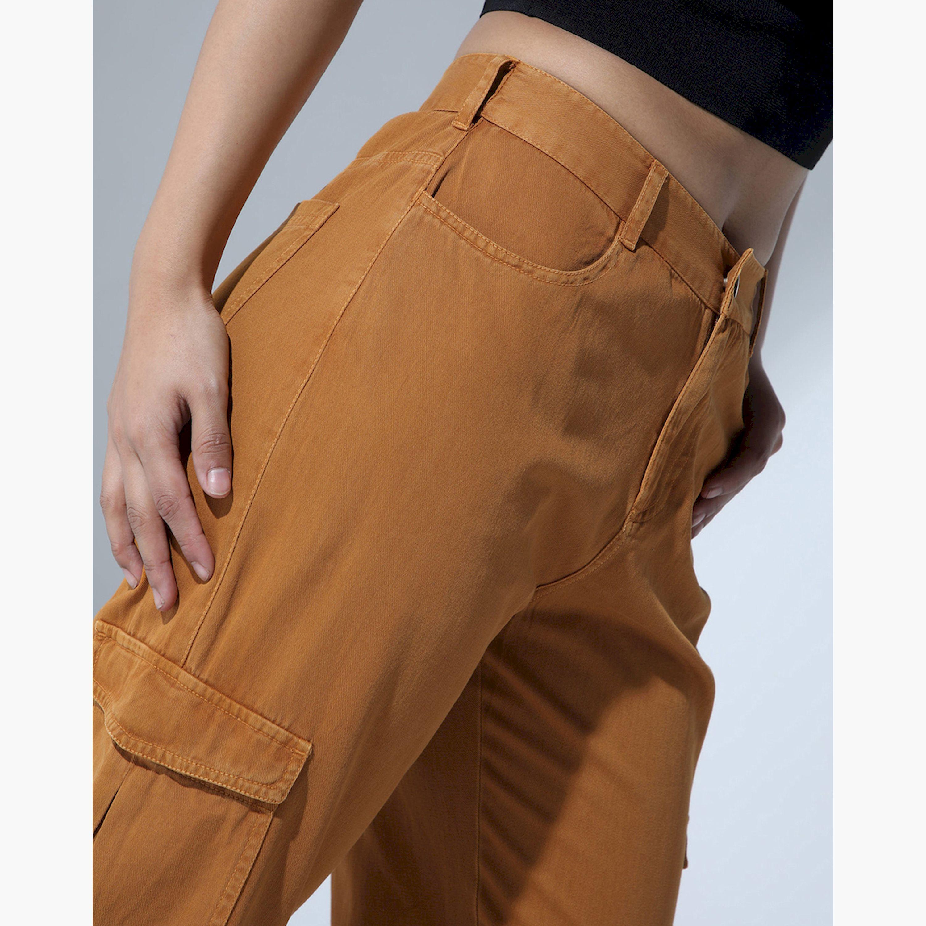 Hubberholme X Styli Women Tan Trousers-women-clothing-bottoms-trousers-image-2