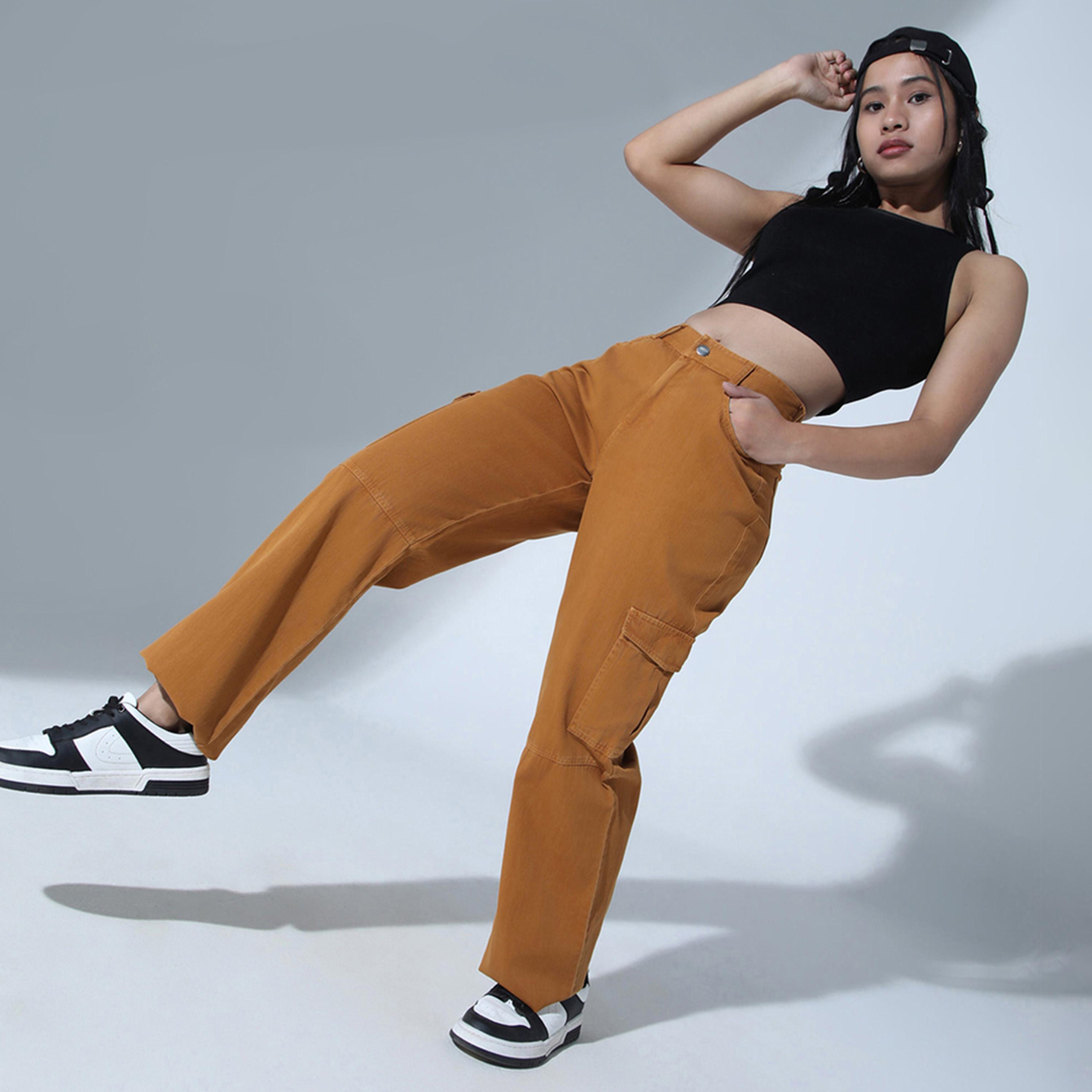 هابر هولم × ستايلي - بنطال نسائي - البني-women-clothing-bottoms-trousers-image-6