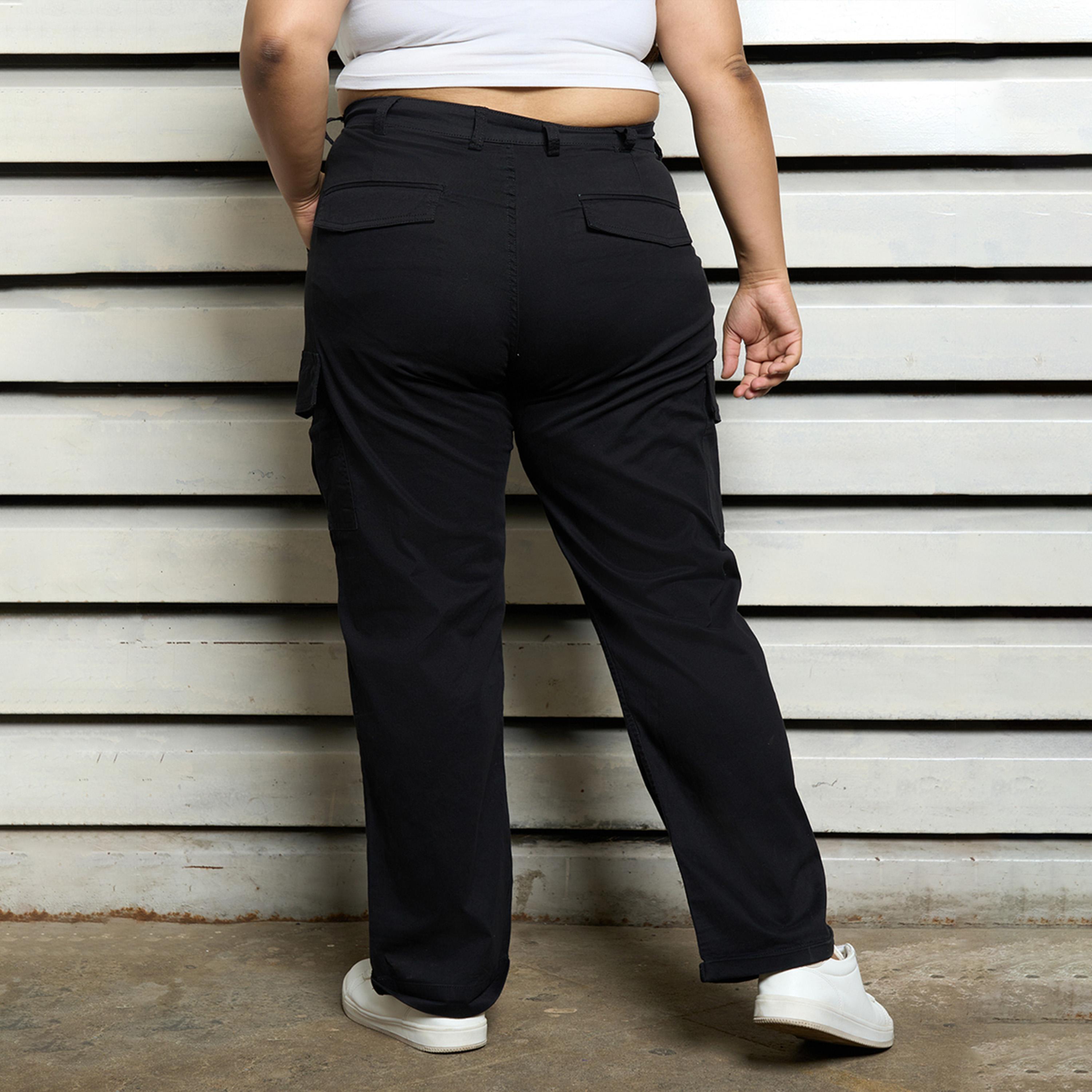 High Star X Styli Plus Size High Rise Regular Fit Trousers-women-clothing-bottoms-trousers-image-4