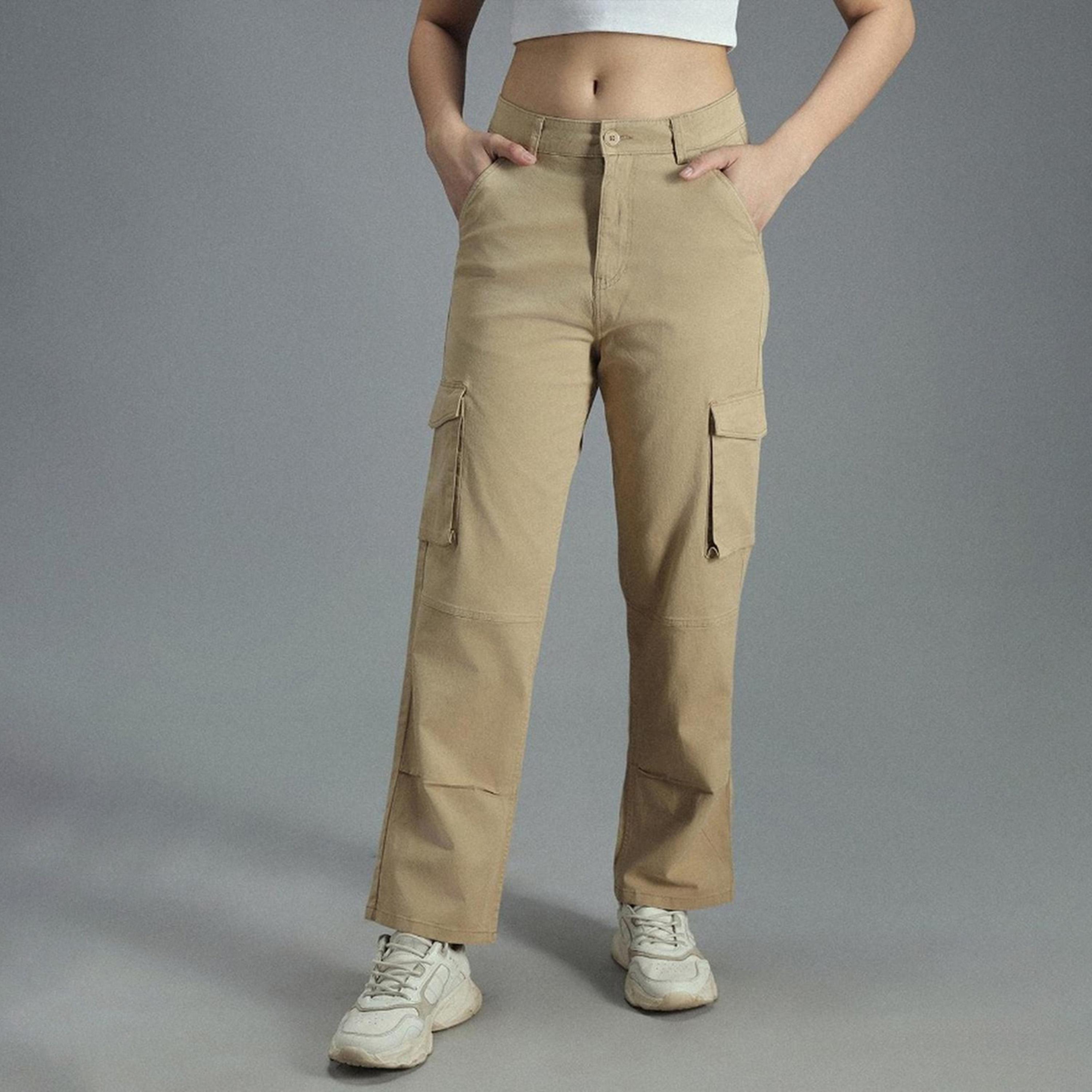 High Star X Styli Women Khaki Trousers-women-clothing-bottoms-trousers-image-2