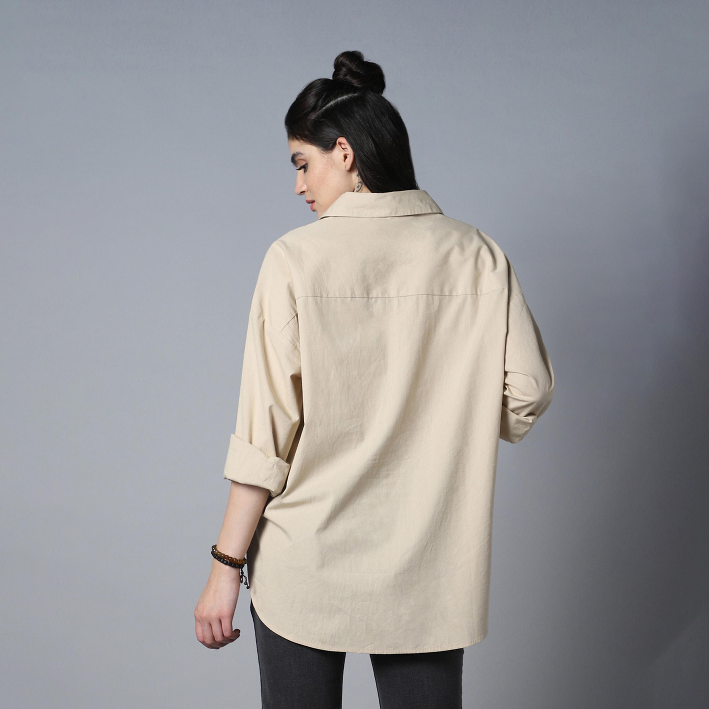 High Star X Styli Oversized Solid Spread Collar Shirt-women-clothing-shirtsandblouses-shirts-image-3