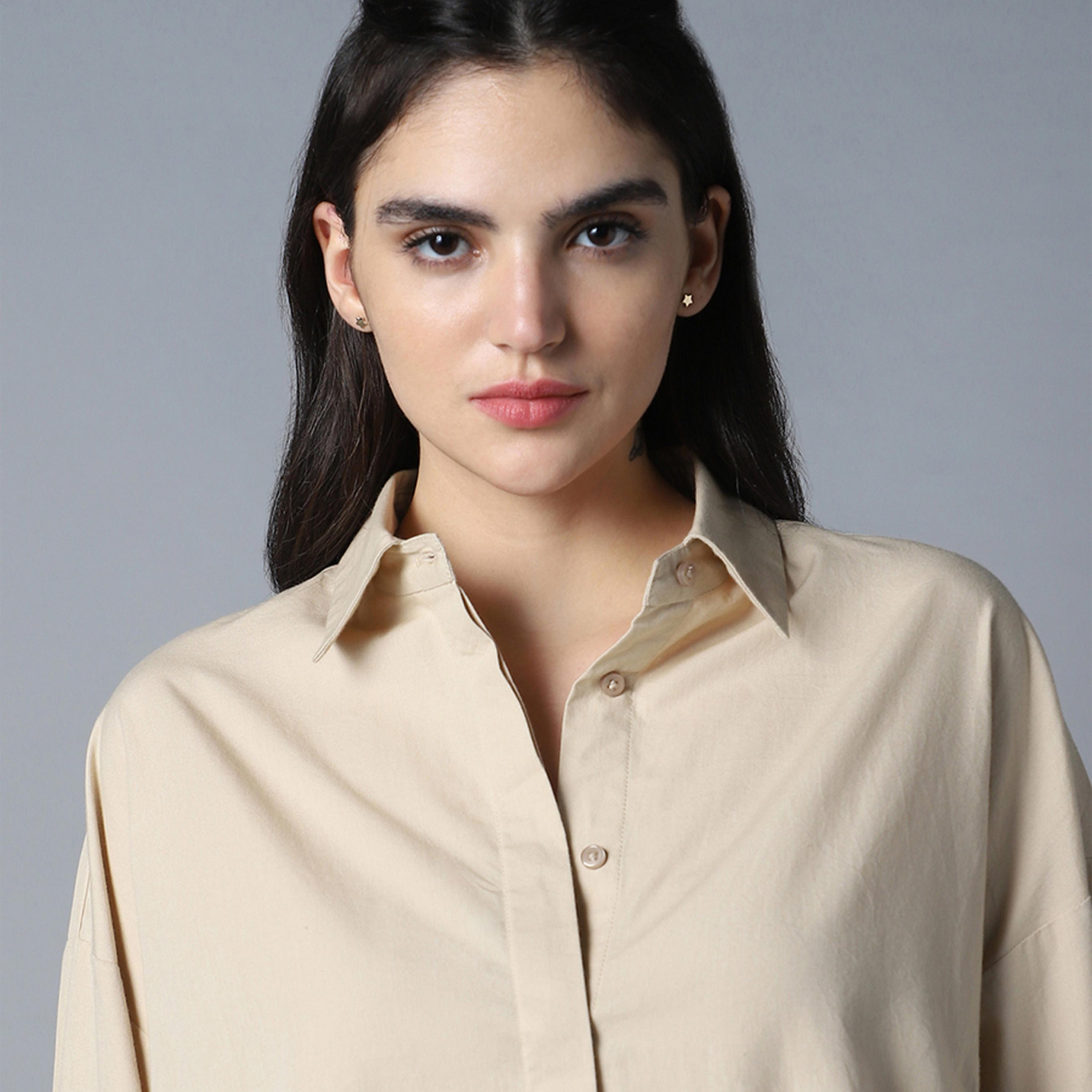 High Star X Styli Oversized Solid Spread Collar Shirt-women-clothing-shirtsandblouses-shirts-image-4