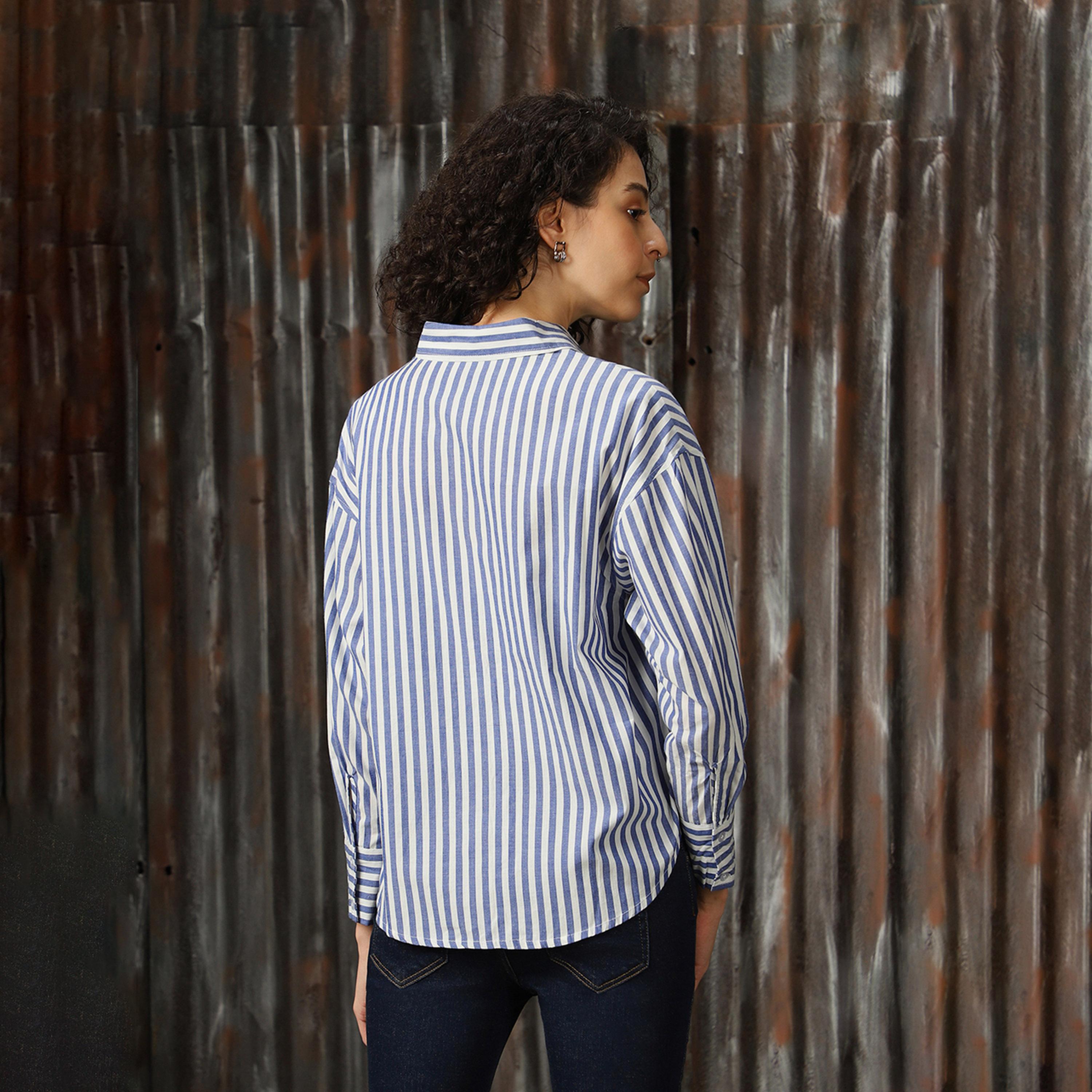 High Star X Styli Striped Spread Collar Buttoned Shirts-women-clothing-shirtsandblouses-shirts-image-3