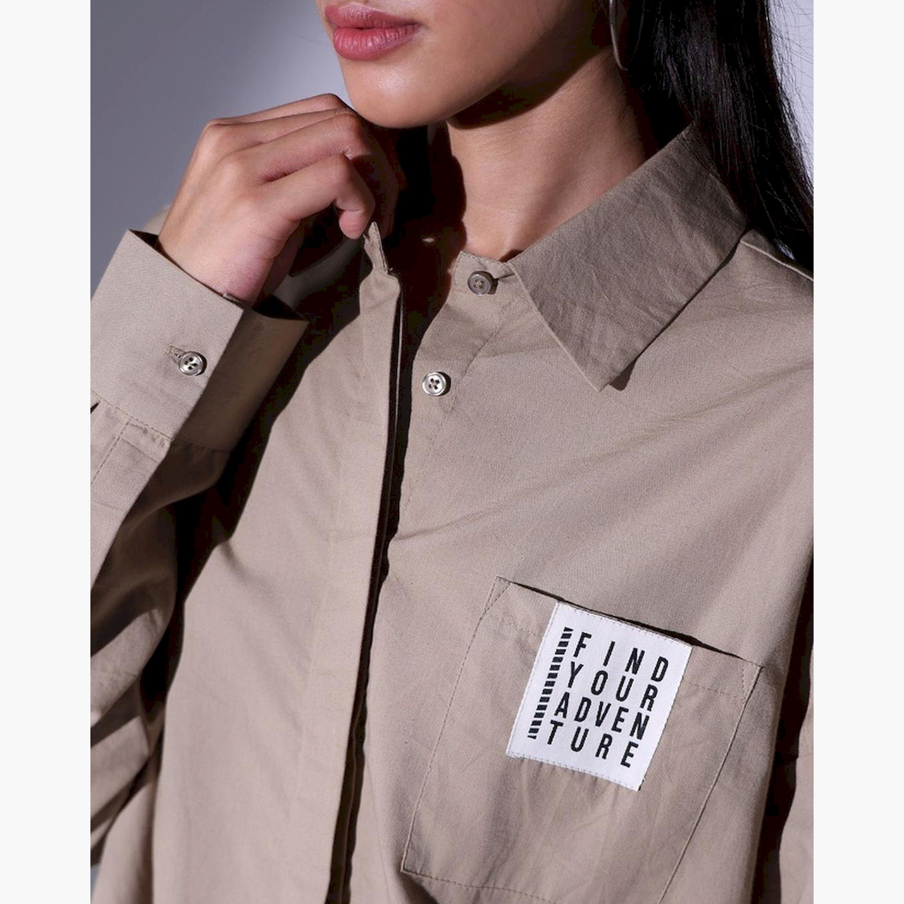 Hubberholme X Styli Oversized Spread Collar Patch Detail Shirts-women-clothing-shirtsandblouses-shirts-image-4