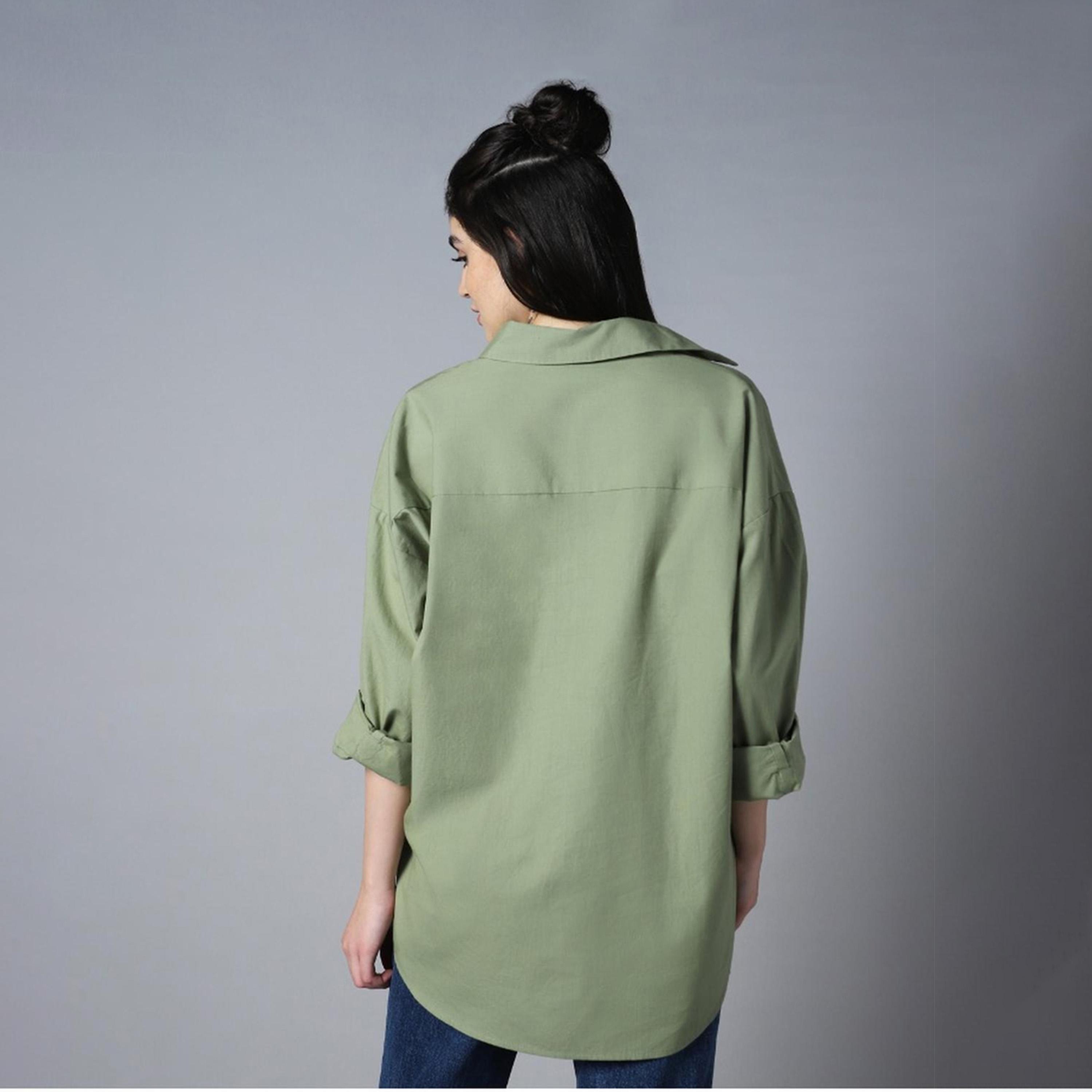 High Star X Styli Women Green Shirts-women-clothing-shirtsandblouses-shirts-image-3