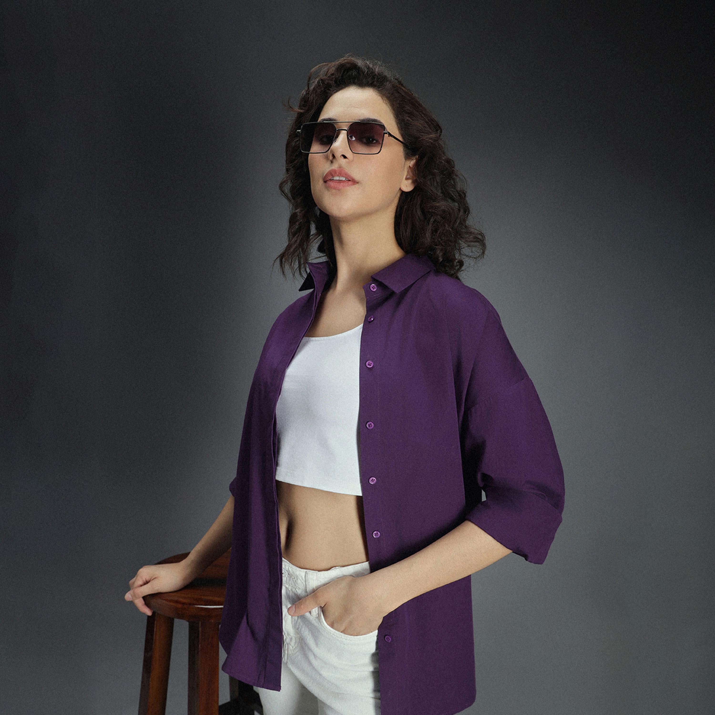 High Star X Styli Women Purple Shirts-women-clothing-shirtsandblouses-shirts-image-6