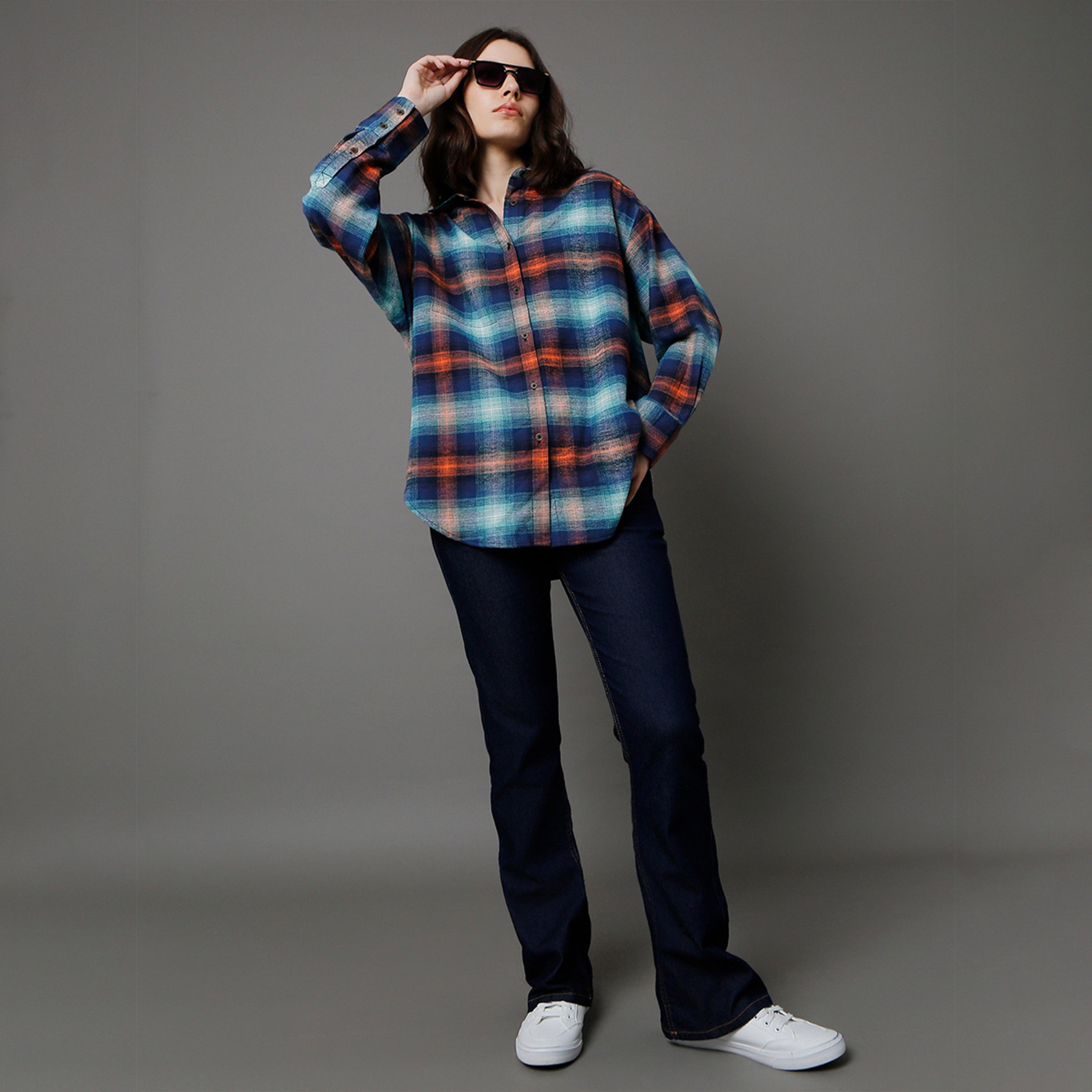 هاي ستار × ستايلي - قميص نسائي - أزرق-women-clothing-shirtsandblouses-shirts-image-4