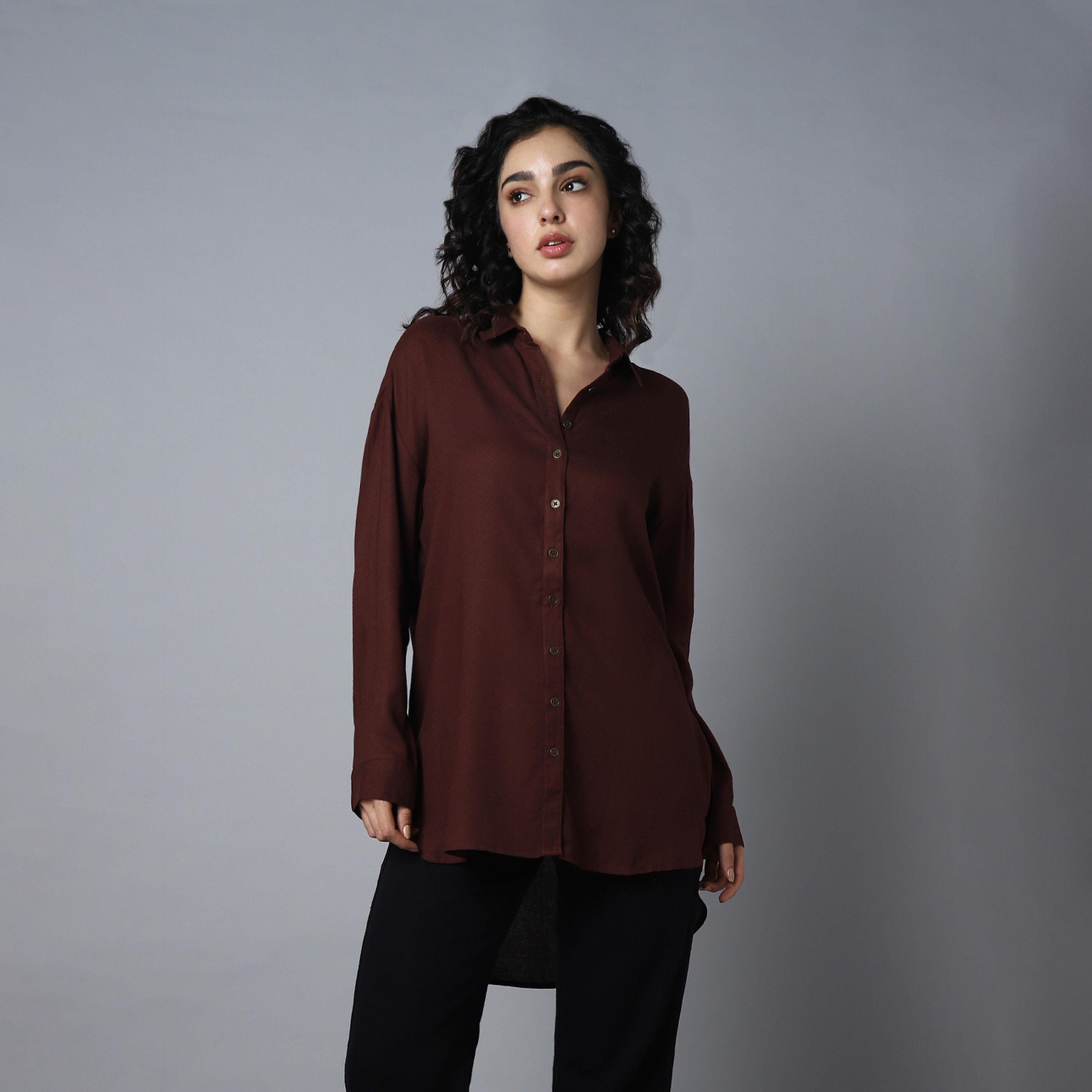 High Star X Styli Women Brown Shirt-women-clothing-shirtsandblouses-shirts-image-1
