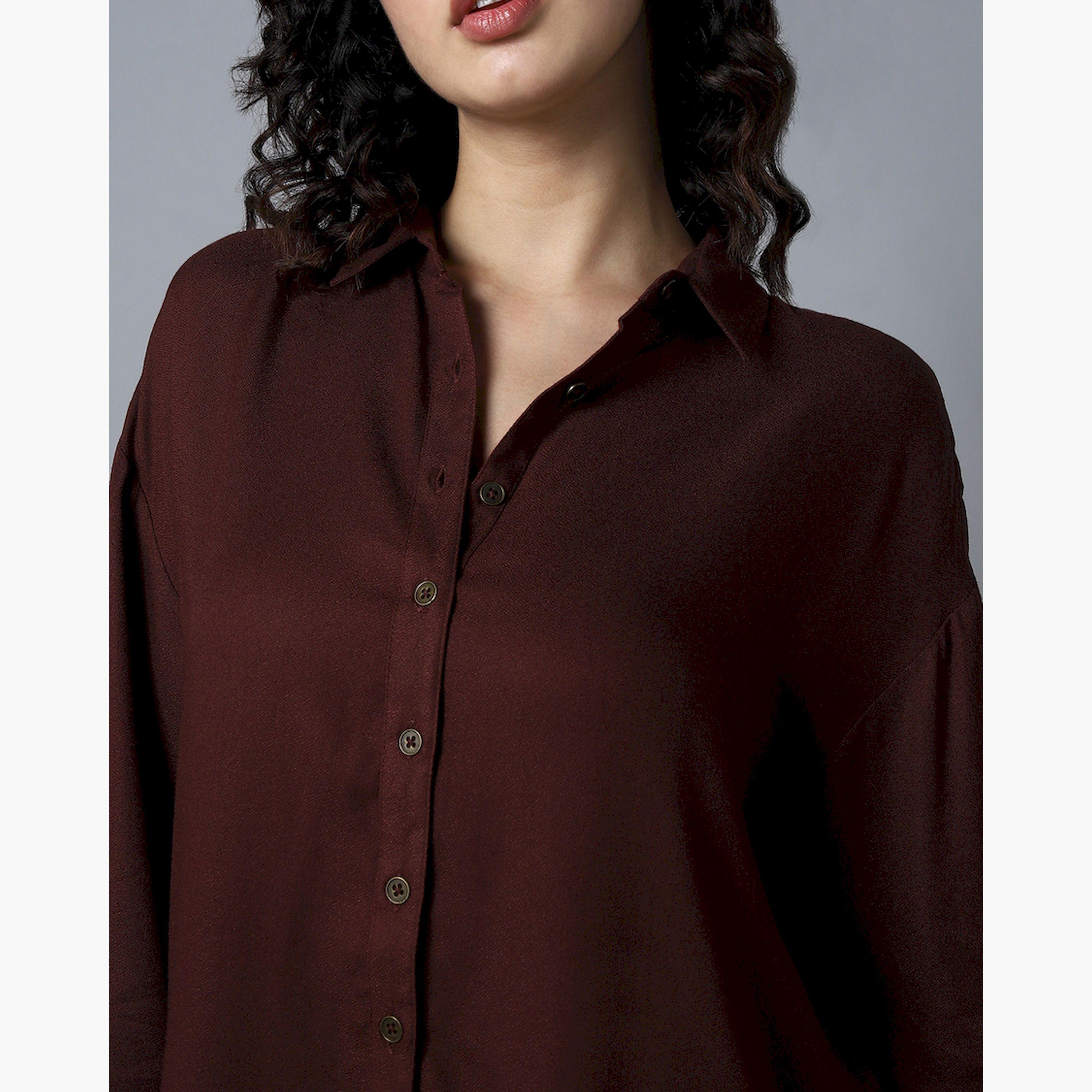 هاي ستار × ستايلي - قميص نسائي - بني-women-clothing-shirtsandblouses-shirts-image-4