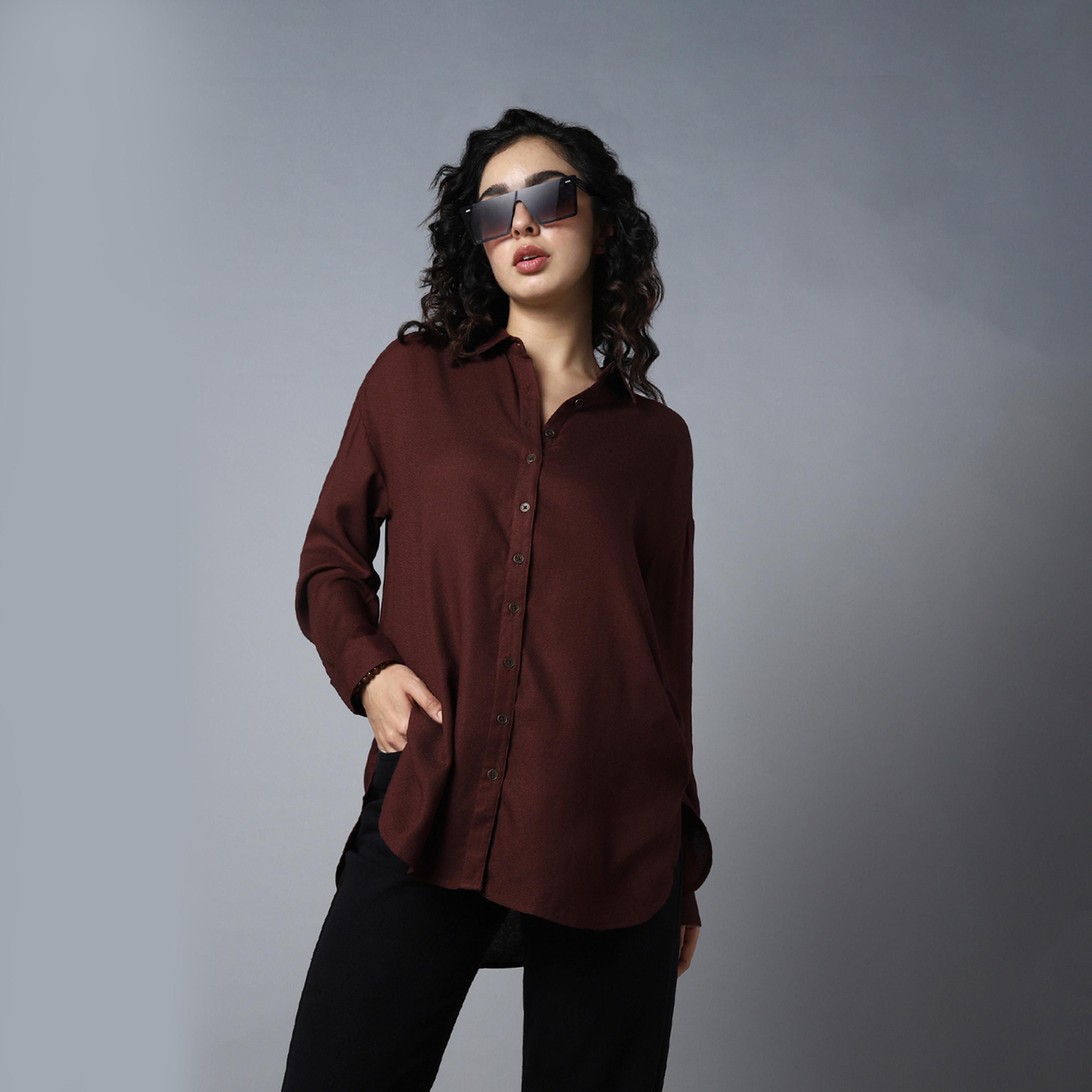 High Star X Styli Women Brown Shirt-women-clothing-shirtsandblouses-shirts-image-5