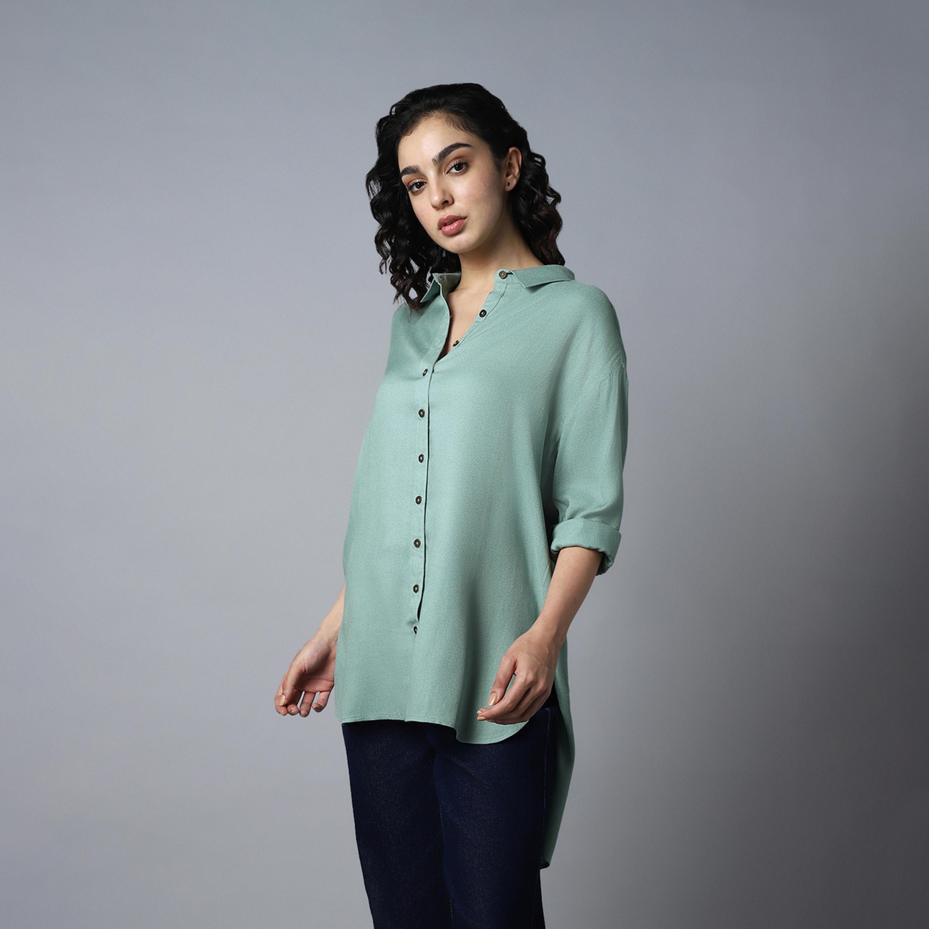 High Star X Styli Women Sage green Shirt-women-clothing-shirtsandblouses-shirts-image-2