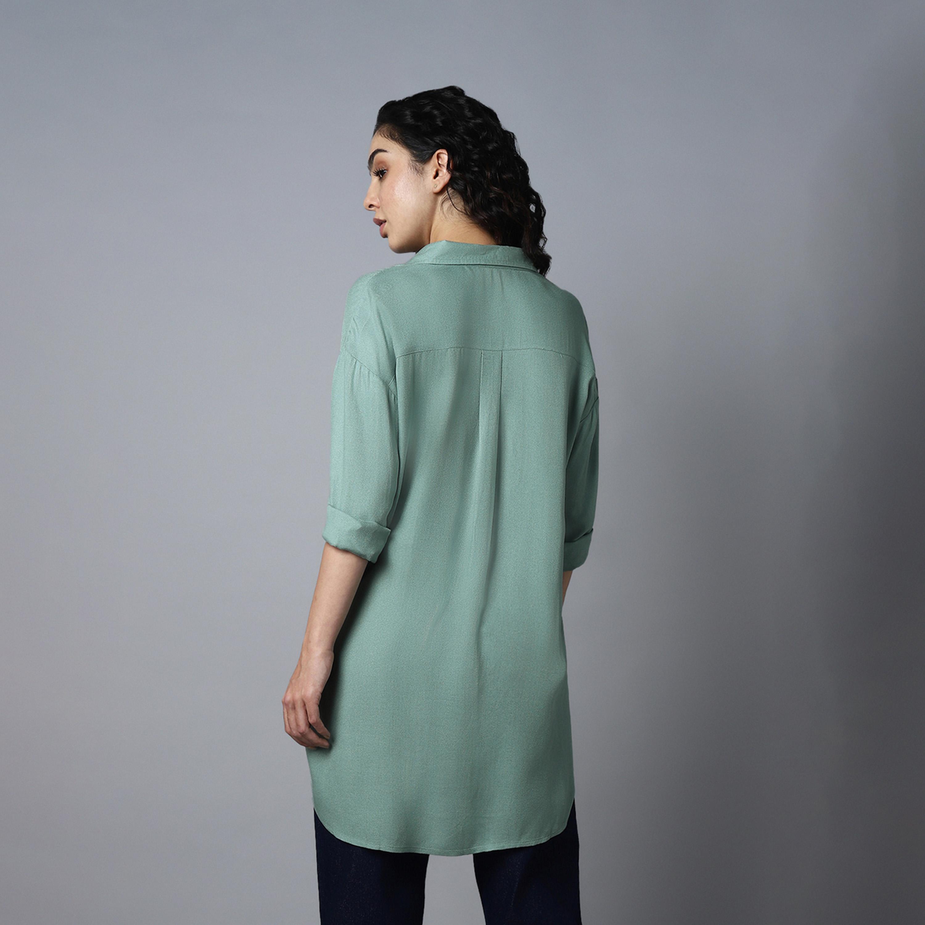 High Star X Styli Women Sage green Shirt-women-clothing-shirtsandblouses-shirts-image-3