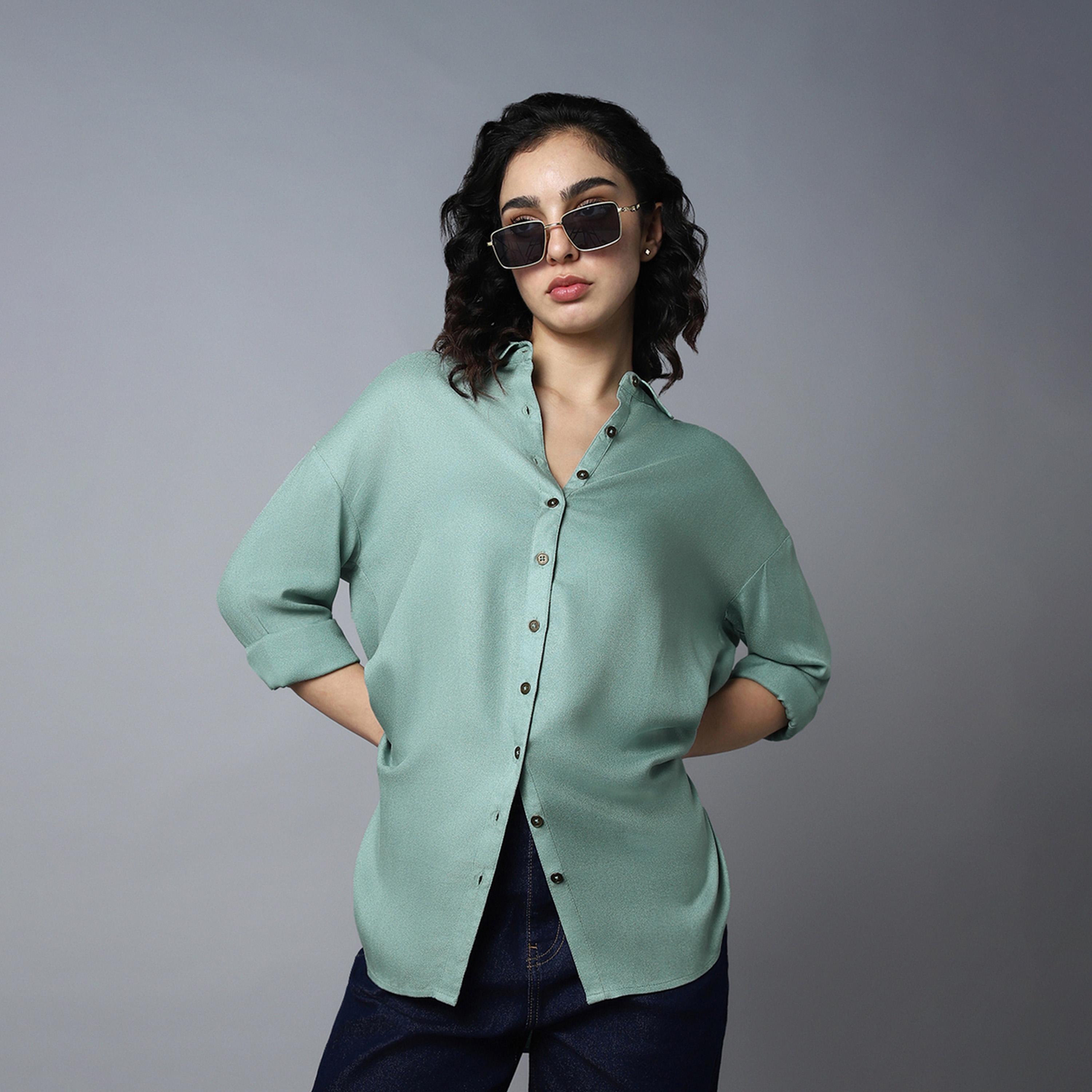 High Star X Styli Women Sage green Shirt-women-clothing-shirtsandblouses-shirts-image-5