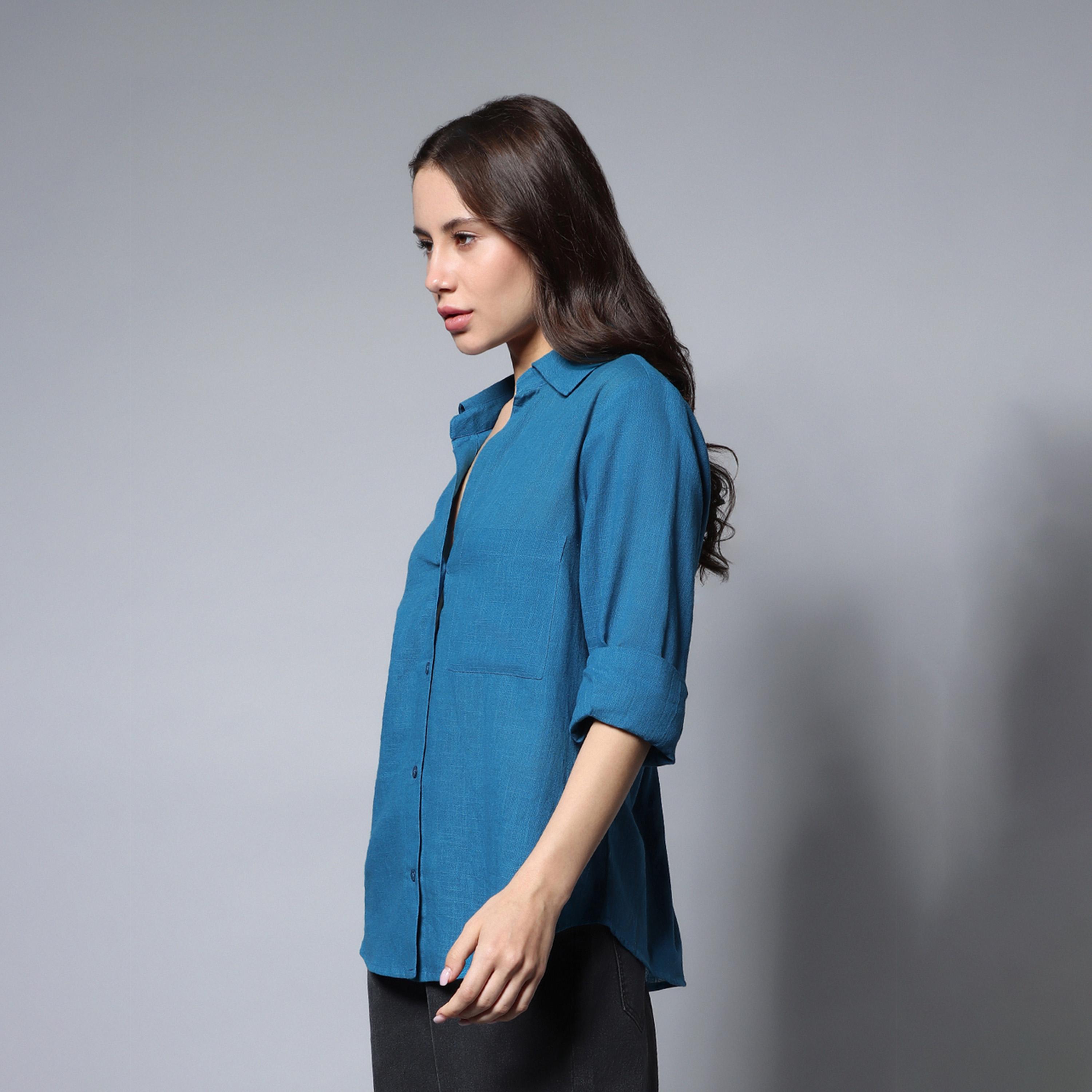 High Star X Styli Women Blue Shirt-women-clothing-shirtsandblouses-shirts-image-2