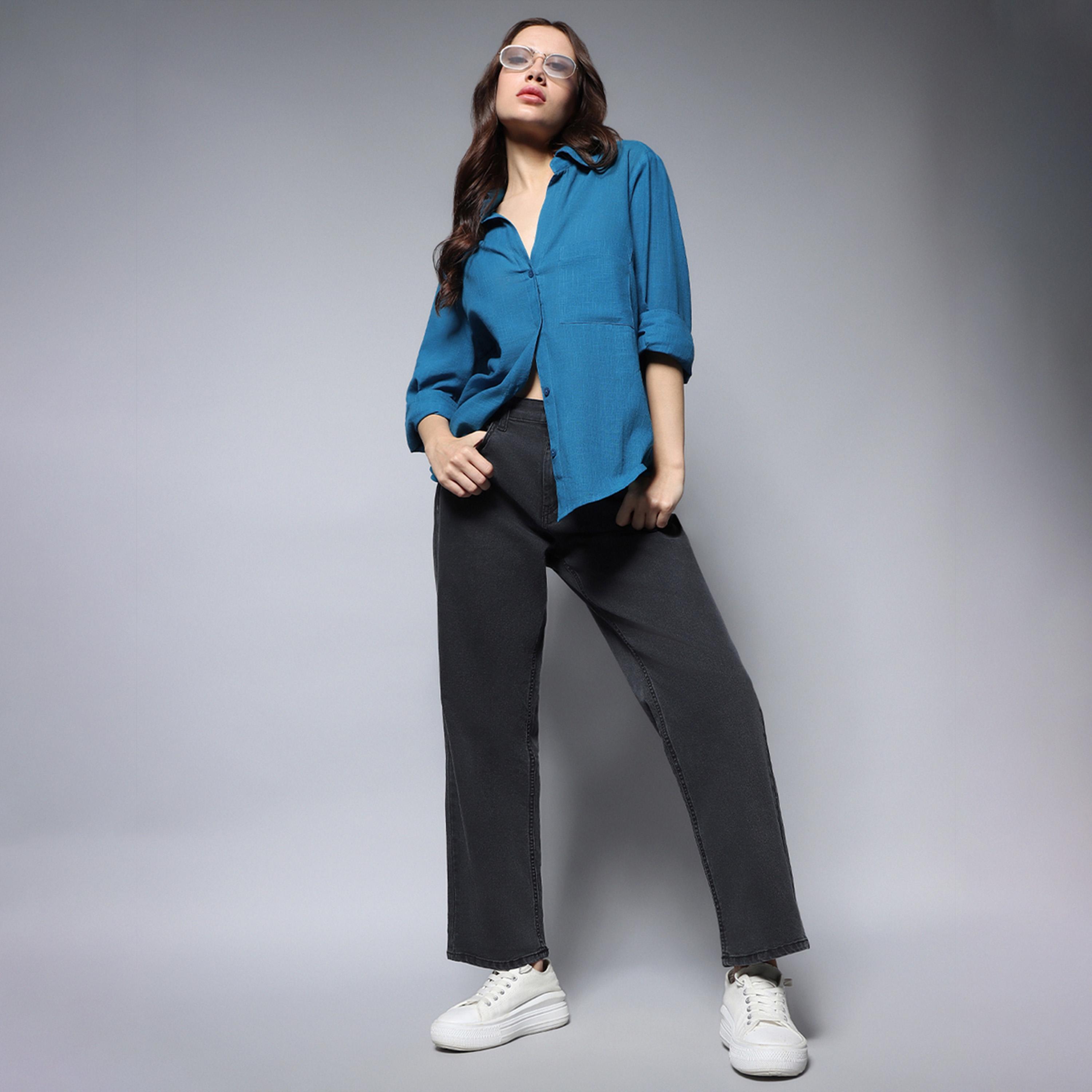 High Star X Styli Women Blue Shirt-women-clothing-shirtsandblouses-shirts-image-4