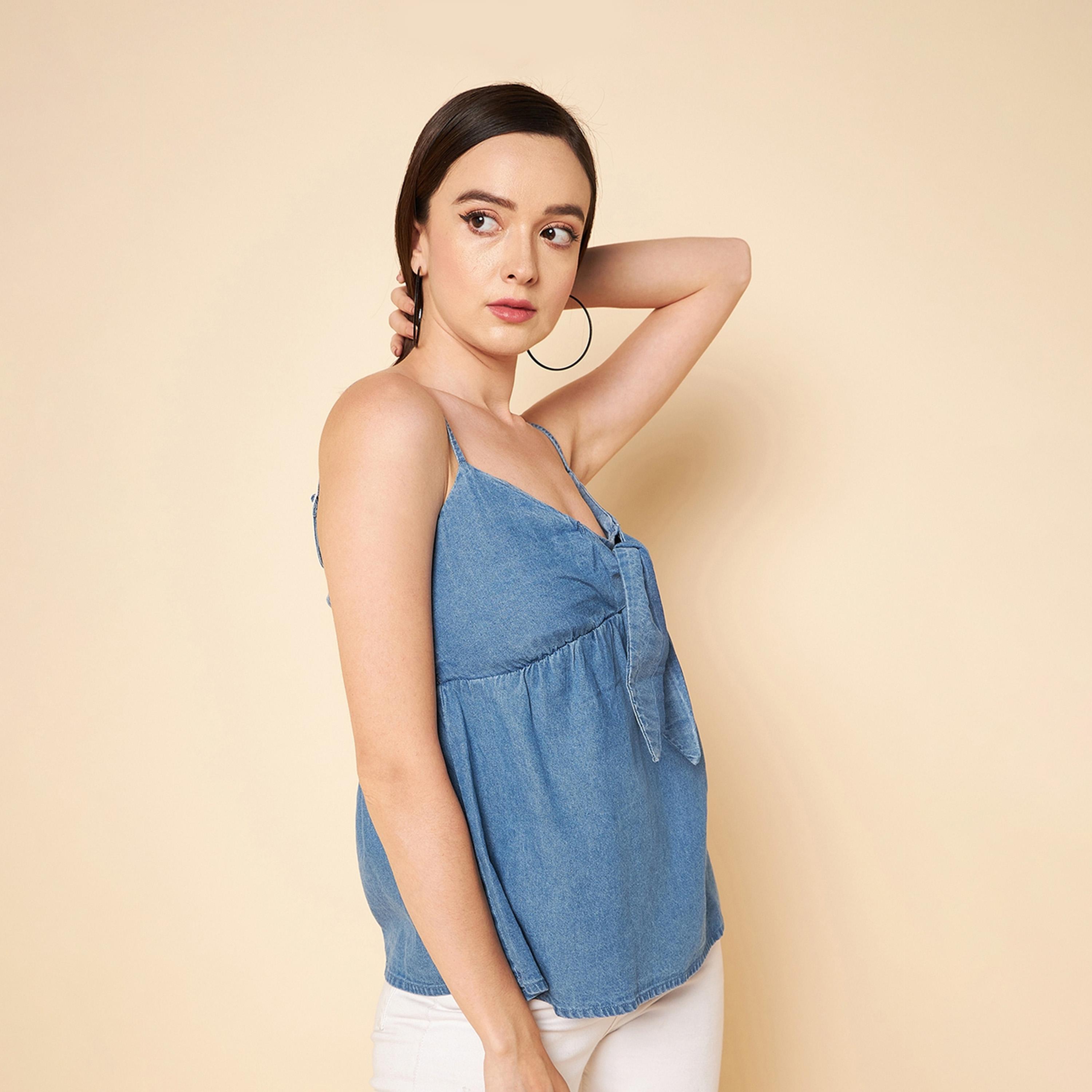 High Star X Styli Women Dark blue Woven Top-women-clothing-shirtsandblouses-blouses-image-3