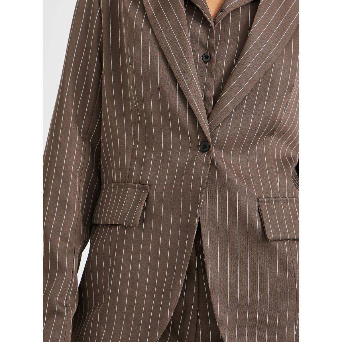 Styli Striped Regular Fit Regular Length Blazer-women-clothing-coatsandjackets-blazers-image-4
