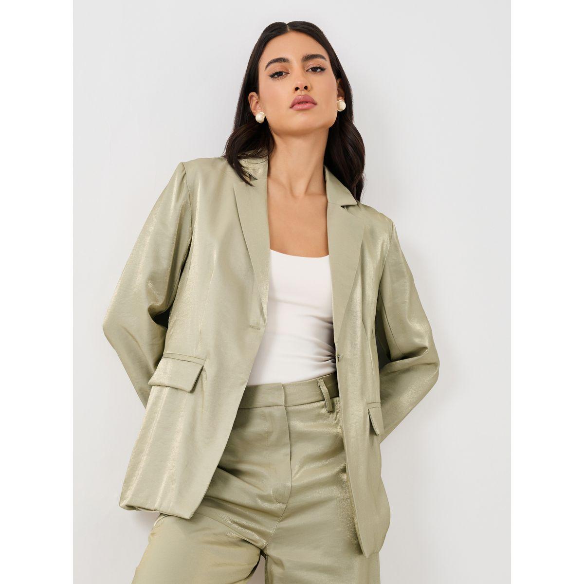 Styli Solid Regular Fit Single Breasted Blazer-women-clothing-coatsandjackets-blazers-image-1