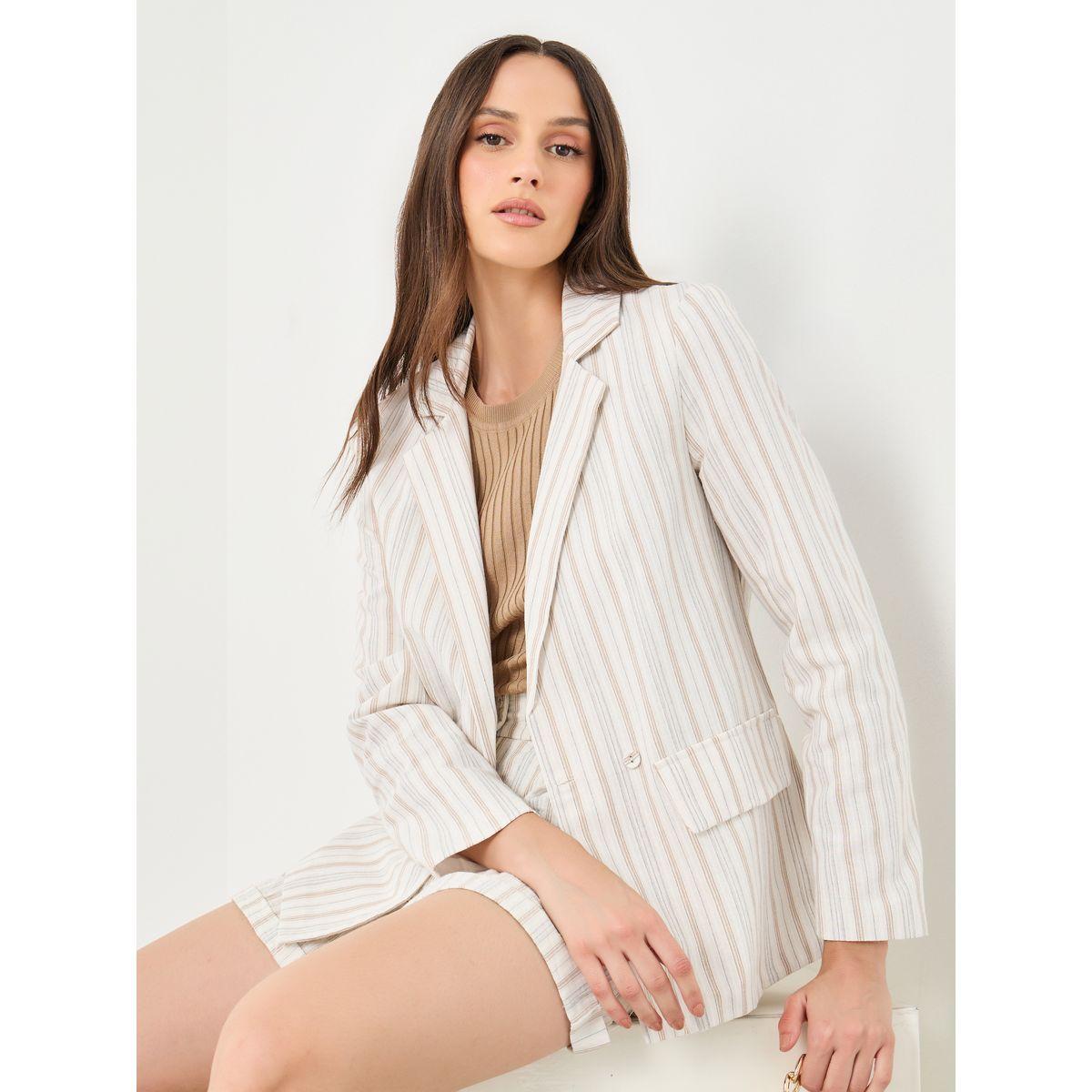 Styli Regular Fit Striped Blazer-women-clothing-coatsandjackets-blazers-image-1