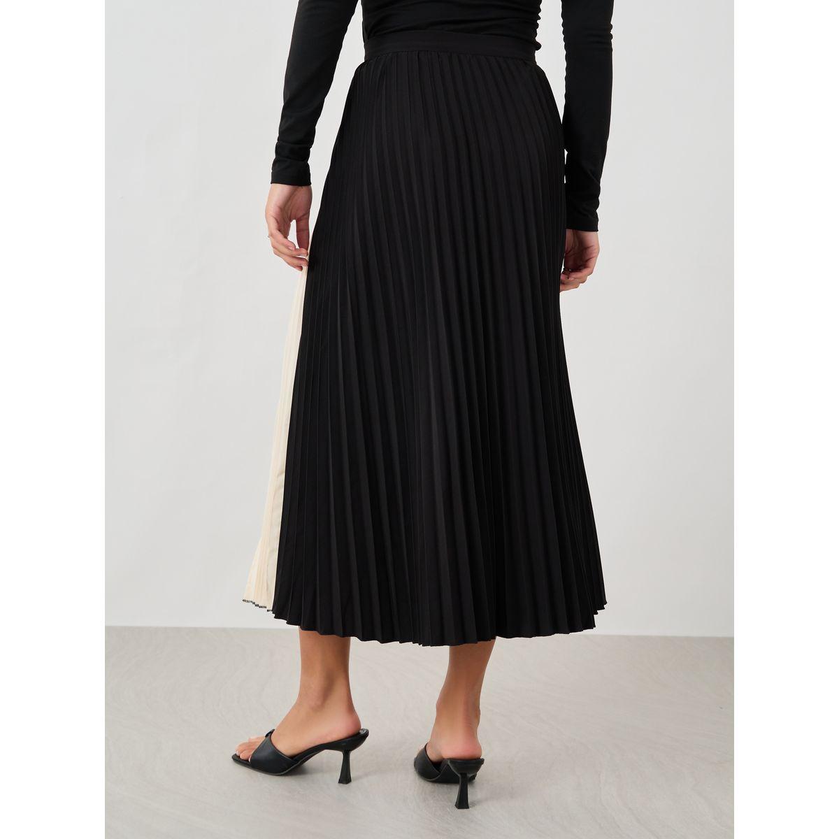تنورة ميدي بنمط كتل الالوان وكسرات-women-clothing-bottoms-skirts-image-4