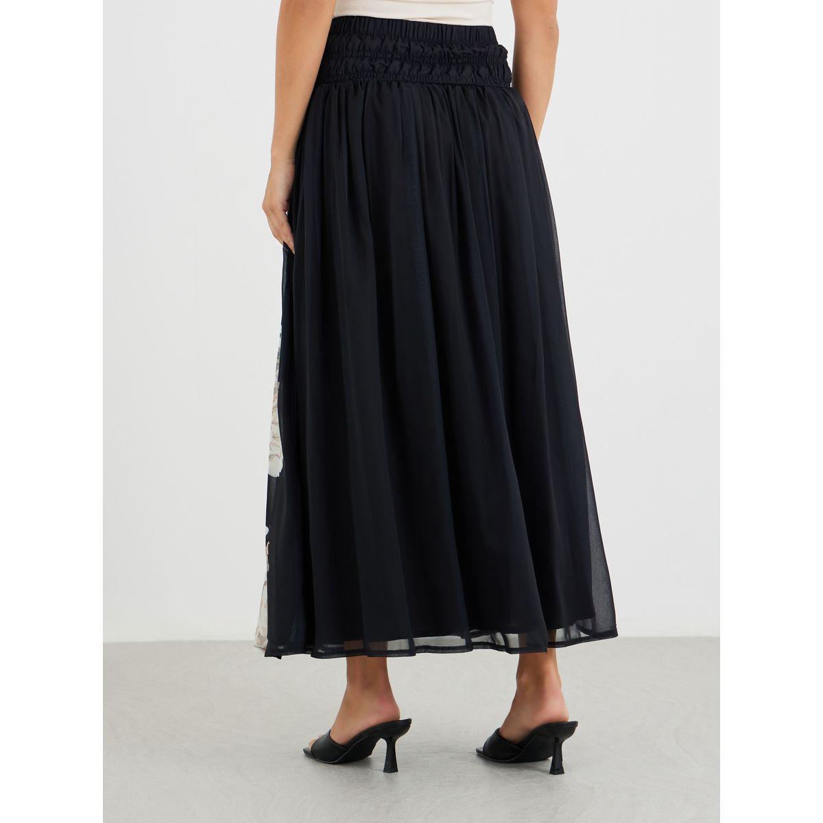 تنورة طويل بطبعة زهور وكسرات-women-clothing-bottoms-skirts-image-4