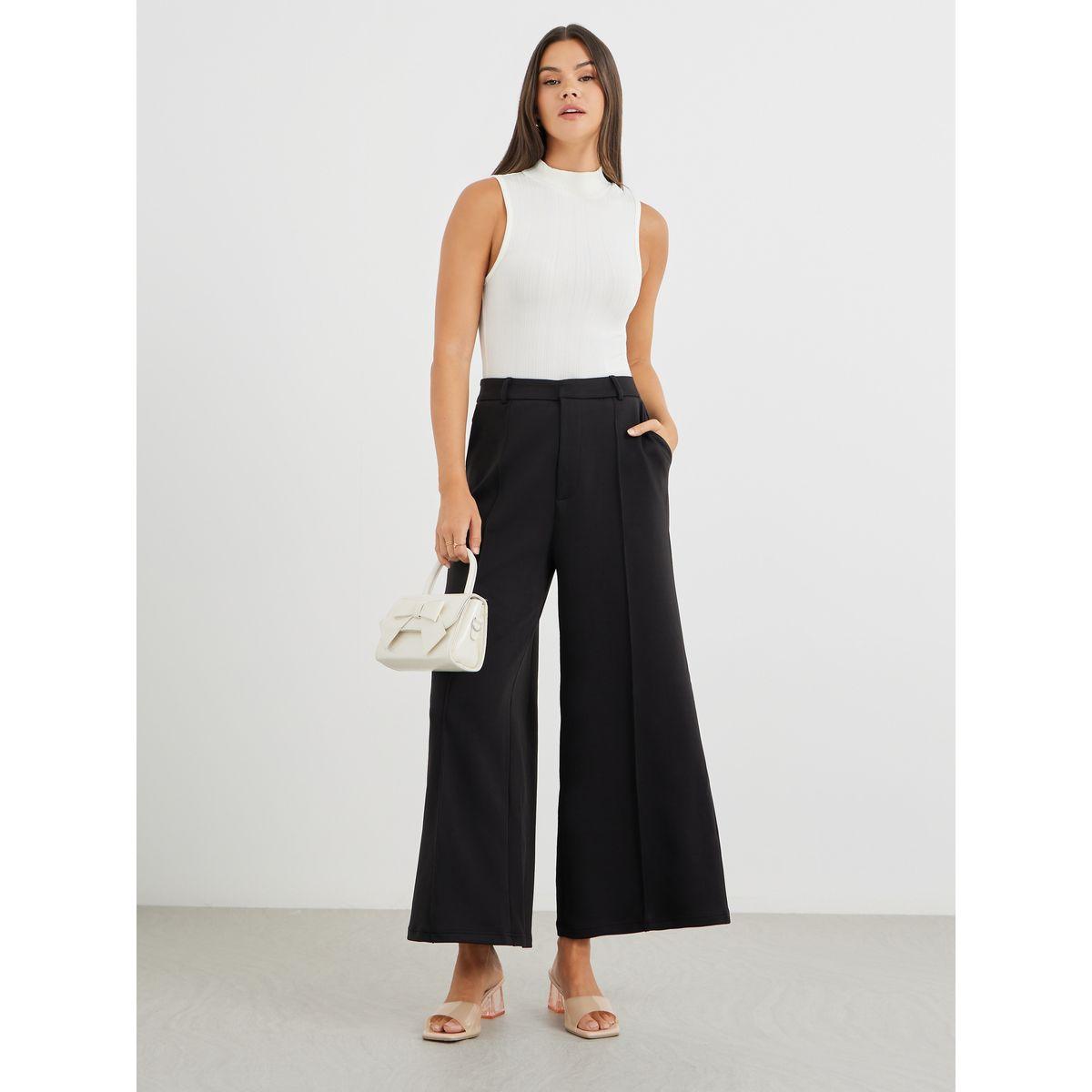 Styli Mid Rise Wide Leg Trousers-women-clothing-bottoms-trousers-image-1