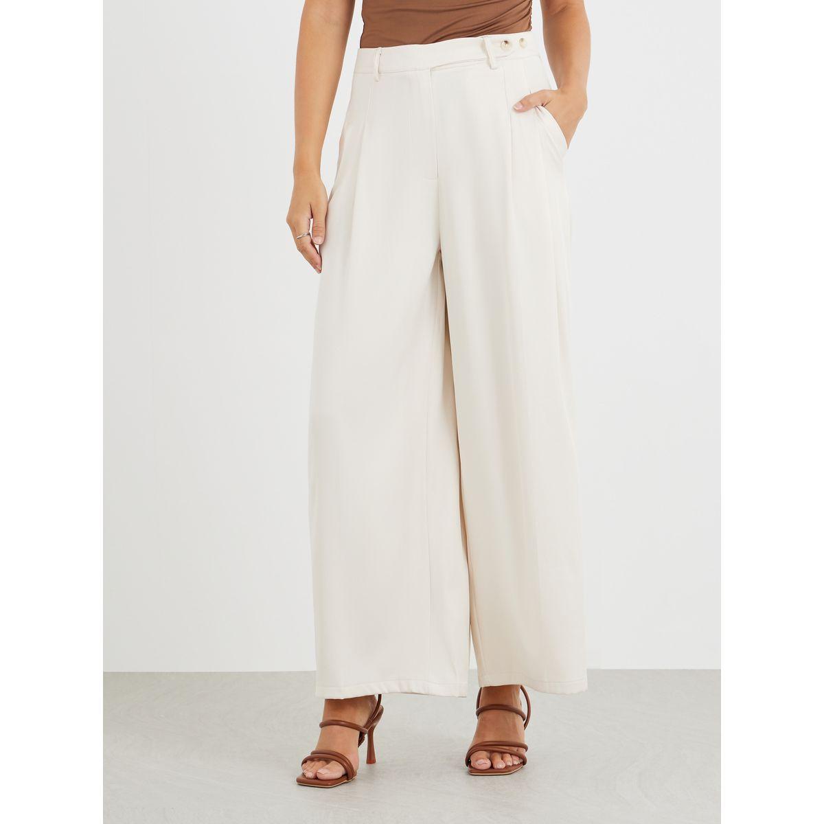 بنطال بأرجل واسعة وخصر متوسط-women-clothing-bottoms-trousers-image-2