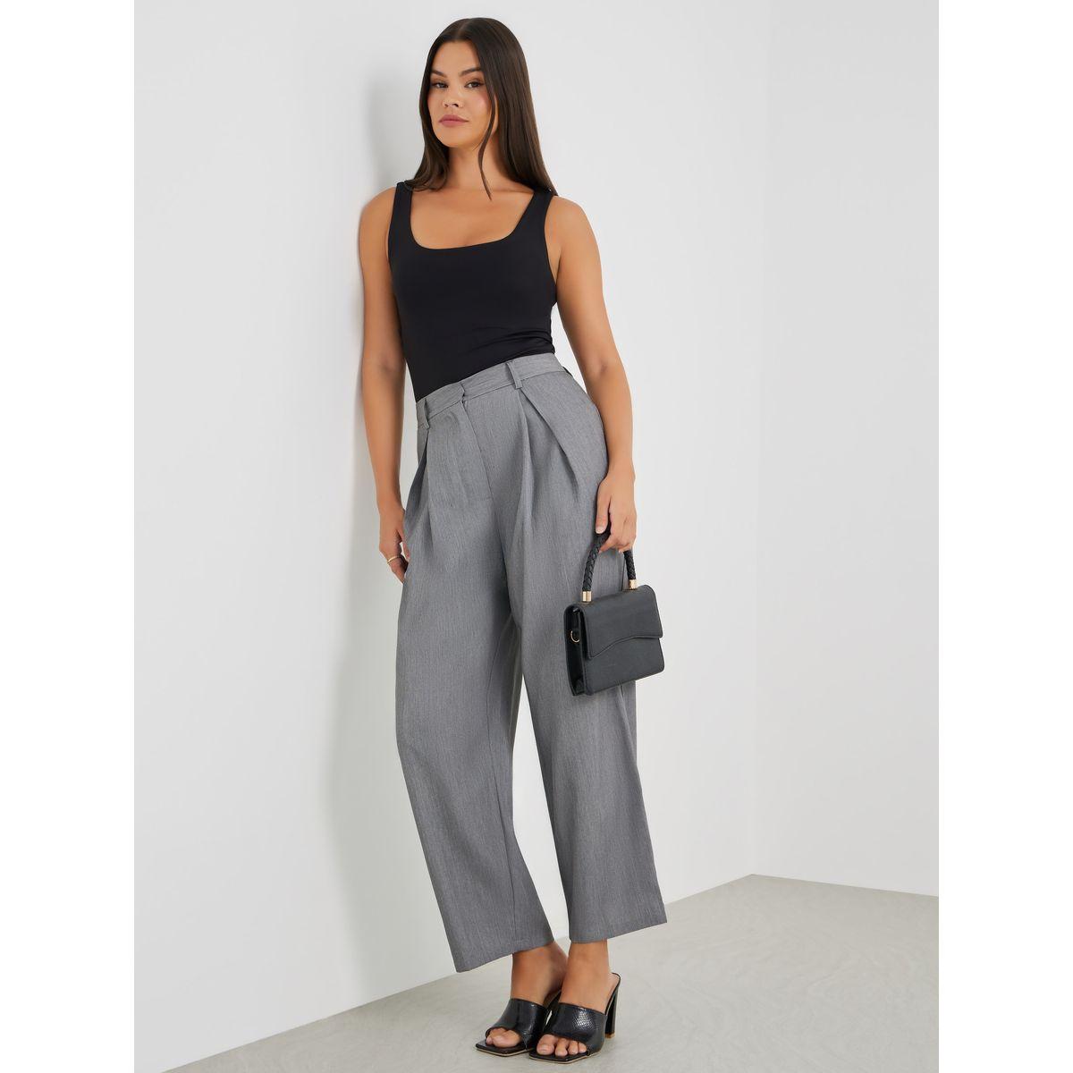بنطال سادة بأرجل واسعة وكسرات-women-clothing-bottoms-trousers-image-1