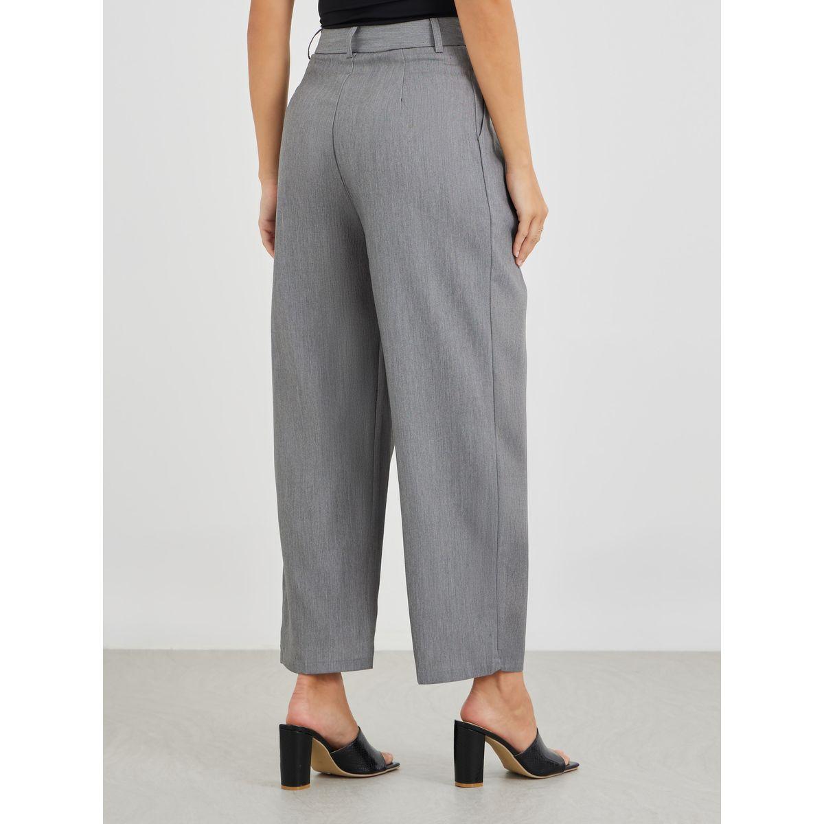 Styli Solid Pleated Wide Leg Pants-women-clothing-bottoms-trousers-image-4