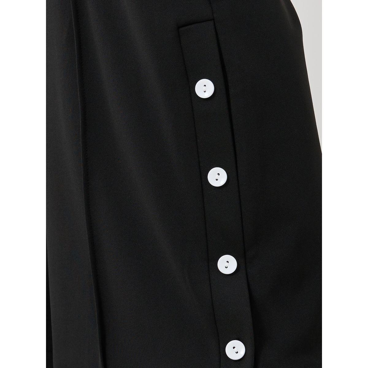 بنطال سادة بتفاصيل محزوزة وأزرار جانبية-women-clothing-bottoms-trousers-image-3