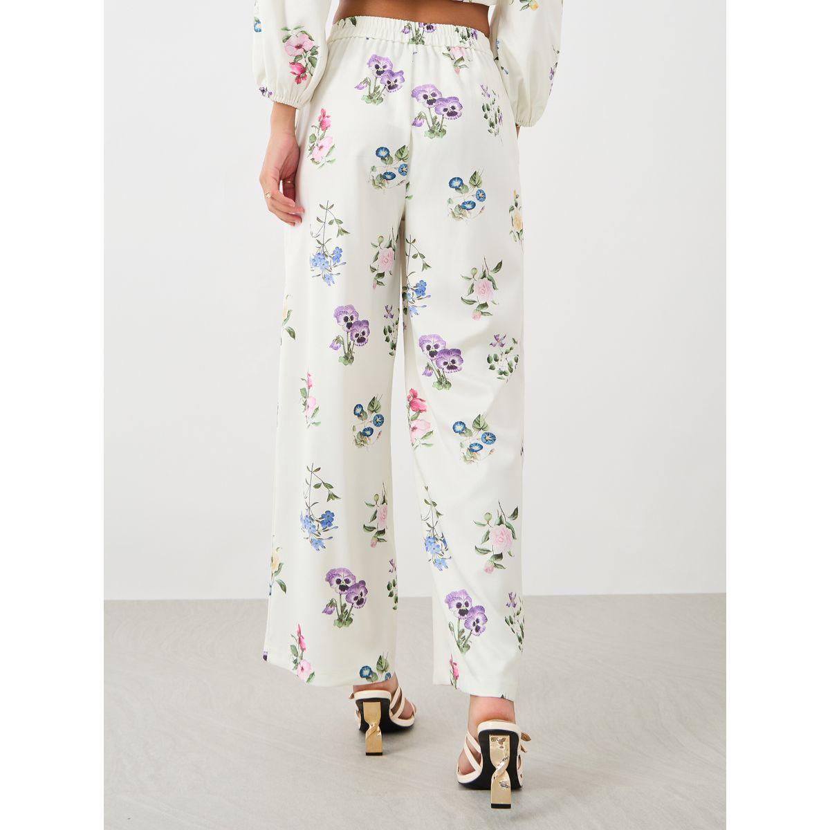 بنطال بأرجل واسعة وطبعة زهور-women-clothing-bottoms-trousers-image-4