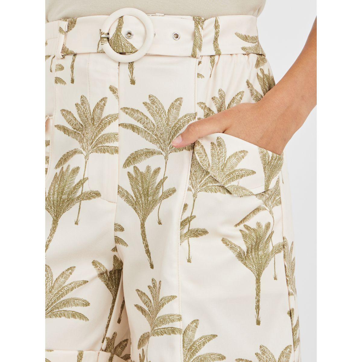 شورت بطبعة زهور وخصر متوسط مع جيوب-women-clothing-bottoms-shorts-image-3