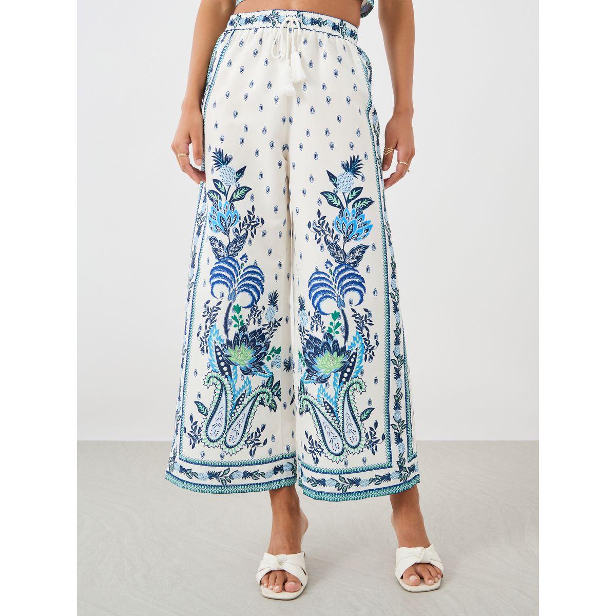 Styli Printed Wide Leg Pants with Drawstring-women-clothing-bottoms-trousers-image-2
