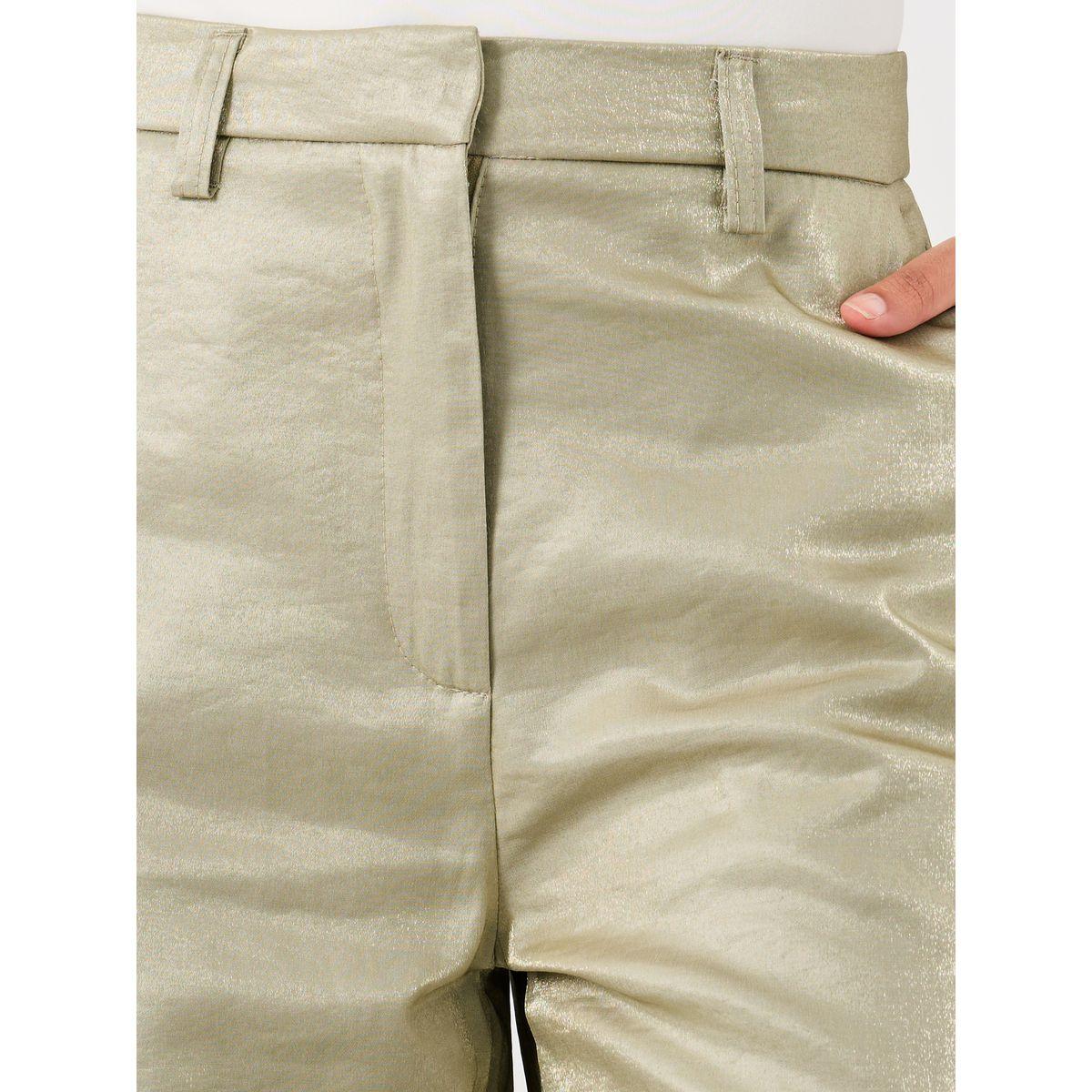 Styli Solid Flat Front Straight Leg Pants with Belt Loops-women-clothing-bottoms-trousers-image-3