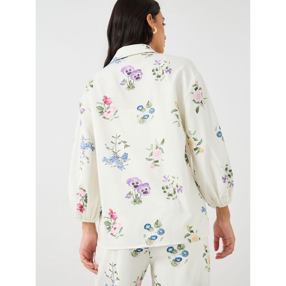 Styli Floral Print Balloon Sleeves Buttoned Shirts-women-clothing-shirtsandblouses-shirts-image-5