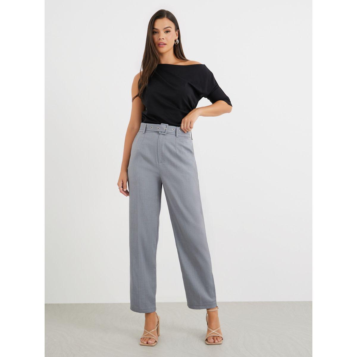 بنطال بخصر متوسط وقصة مستدقة مع جيوب-women-clothing-bottoms-trousers-image-2