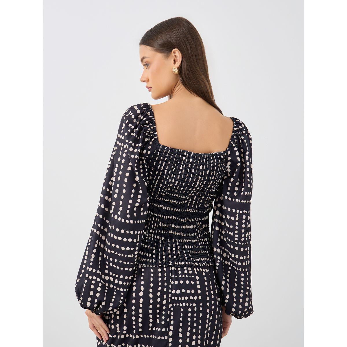 Styli Printed Balloon Sleeve V-Neck Top-women-clothing-shirtsandblouses-blouses-image-4