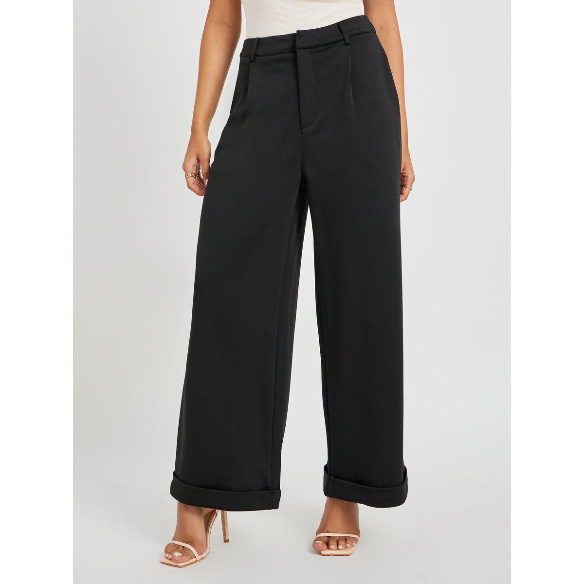 بنطال سادة محبوك بأرجل واسعة-women-clothing-bottoms-trousers-image-3