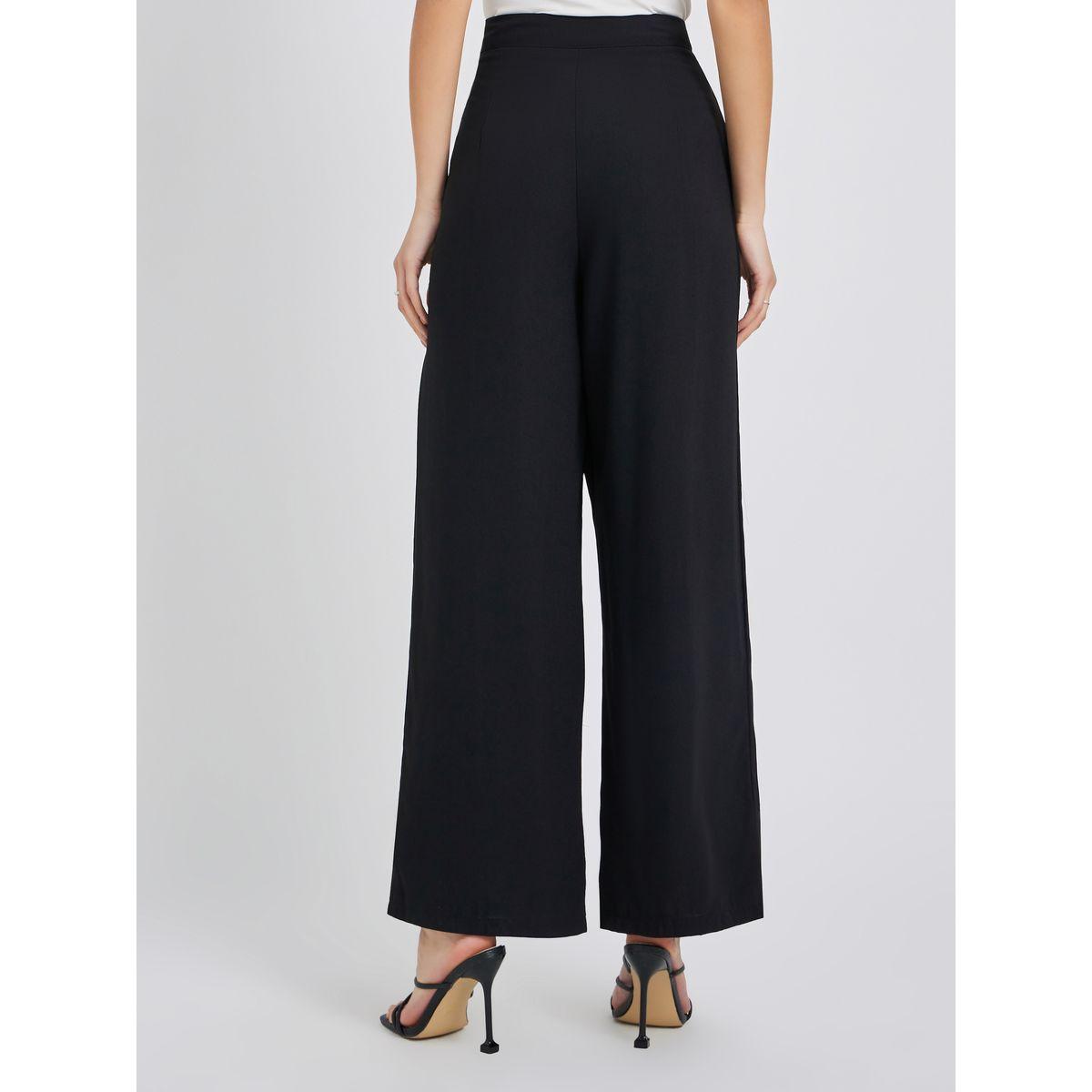 Styli Solid Cross Overlay Waistband Tapered Fit Pants-women-clothing-bottoms-trousers-image-4