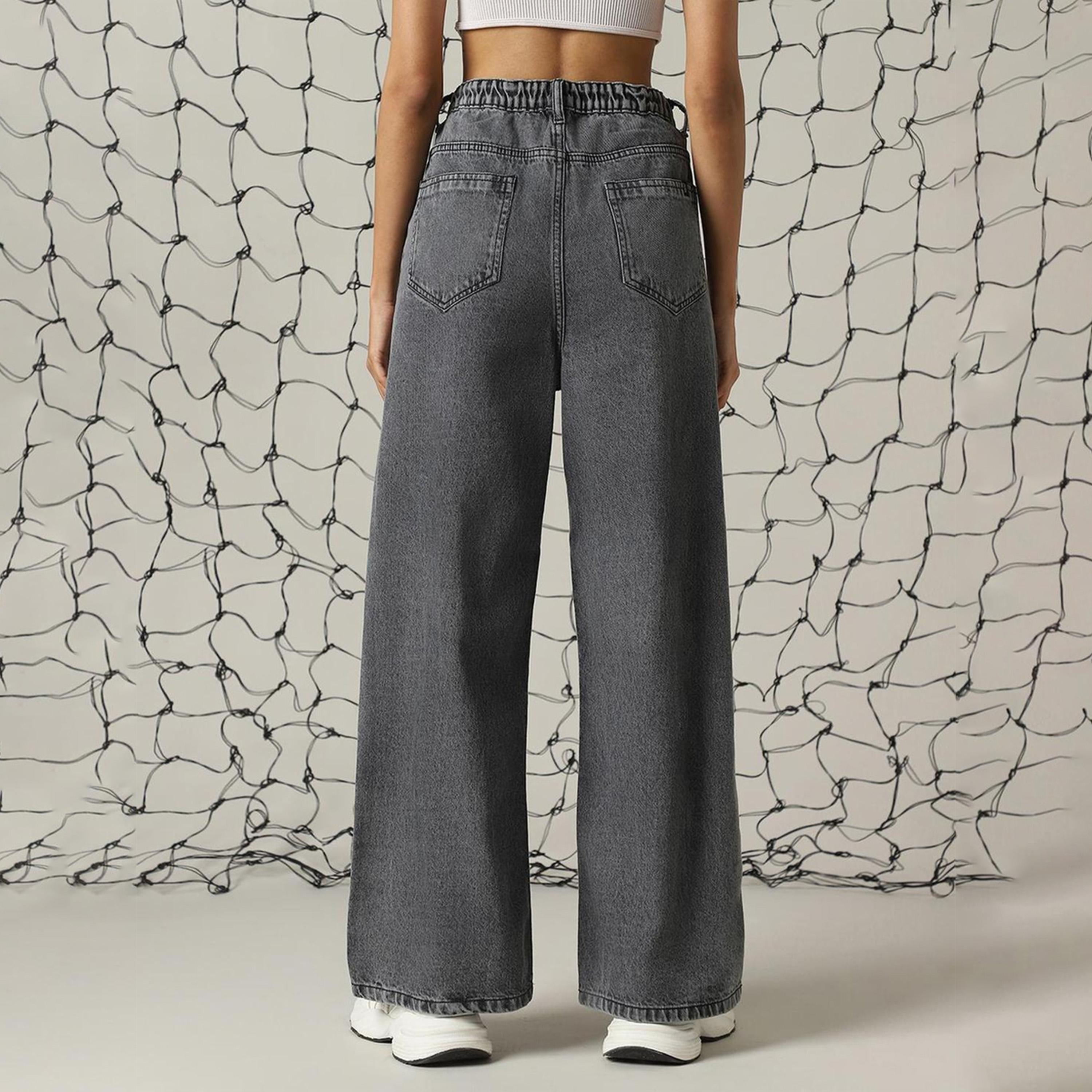 هابر هولم × ستايلي - بنطال جينز للنساء - أسود - 4-women-clothing-bottoms-jeans-image-3