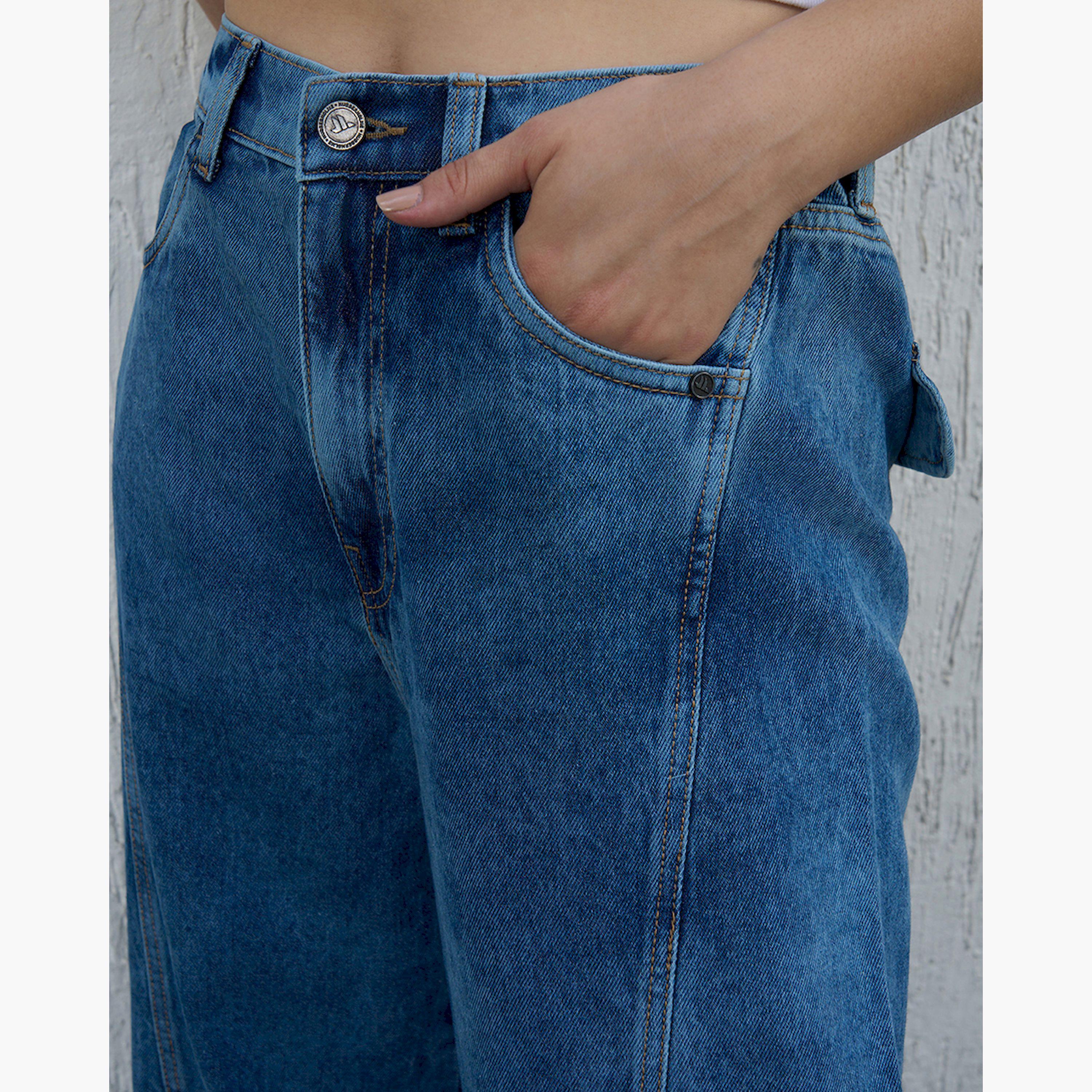 هابر هولم × ستايلي - بنطال جينز نسائي - نيلي-women-clothing-bottoms-jeans-image-4