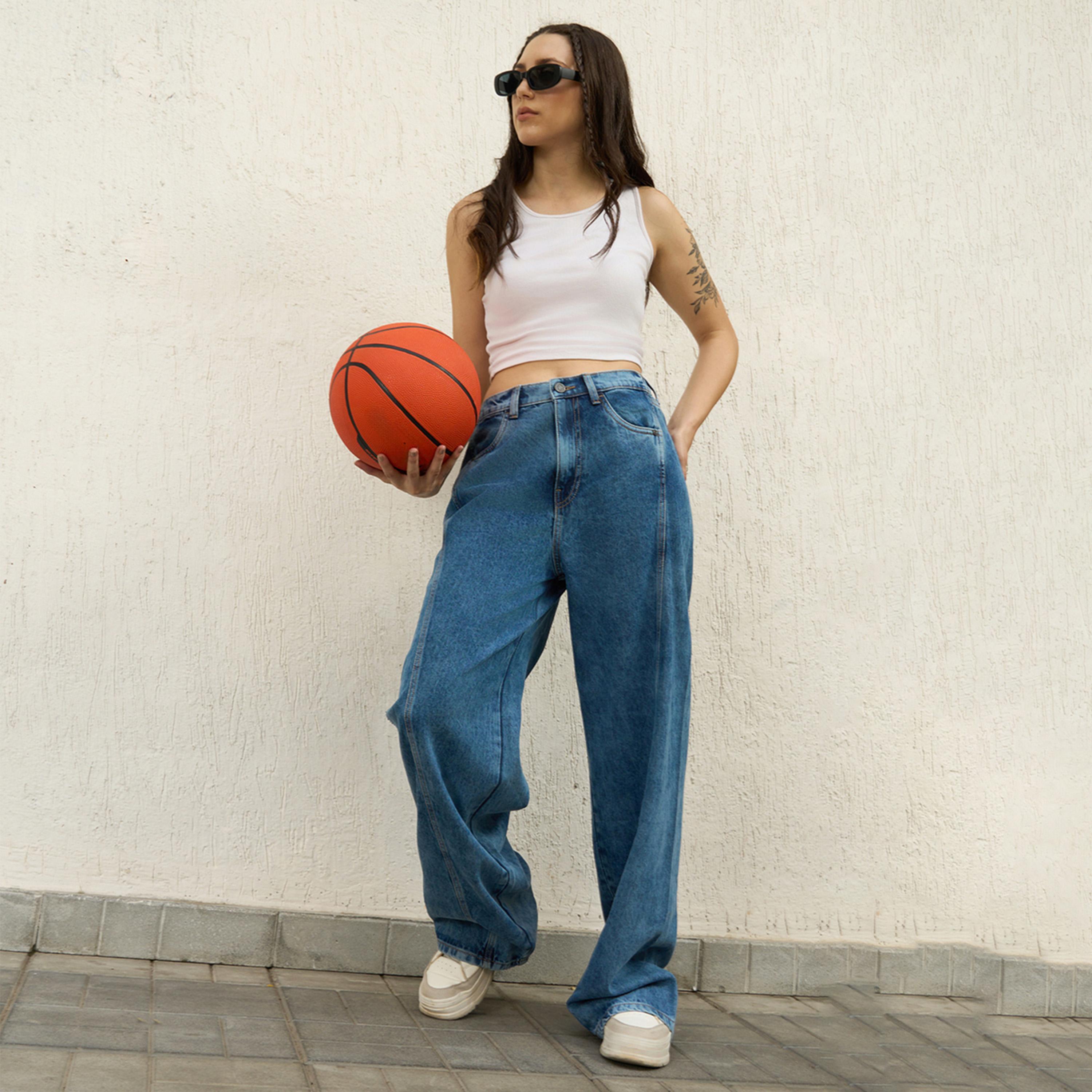 هابر هولم × ستايلي - بنطال جينز نسائي - نيلي-women-clothing-bottoms-jeans-image-6