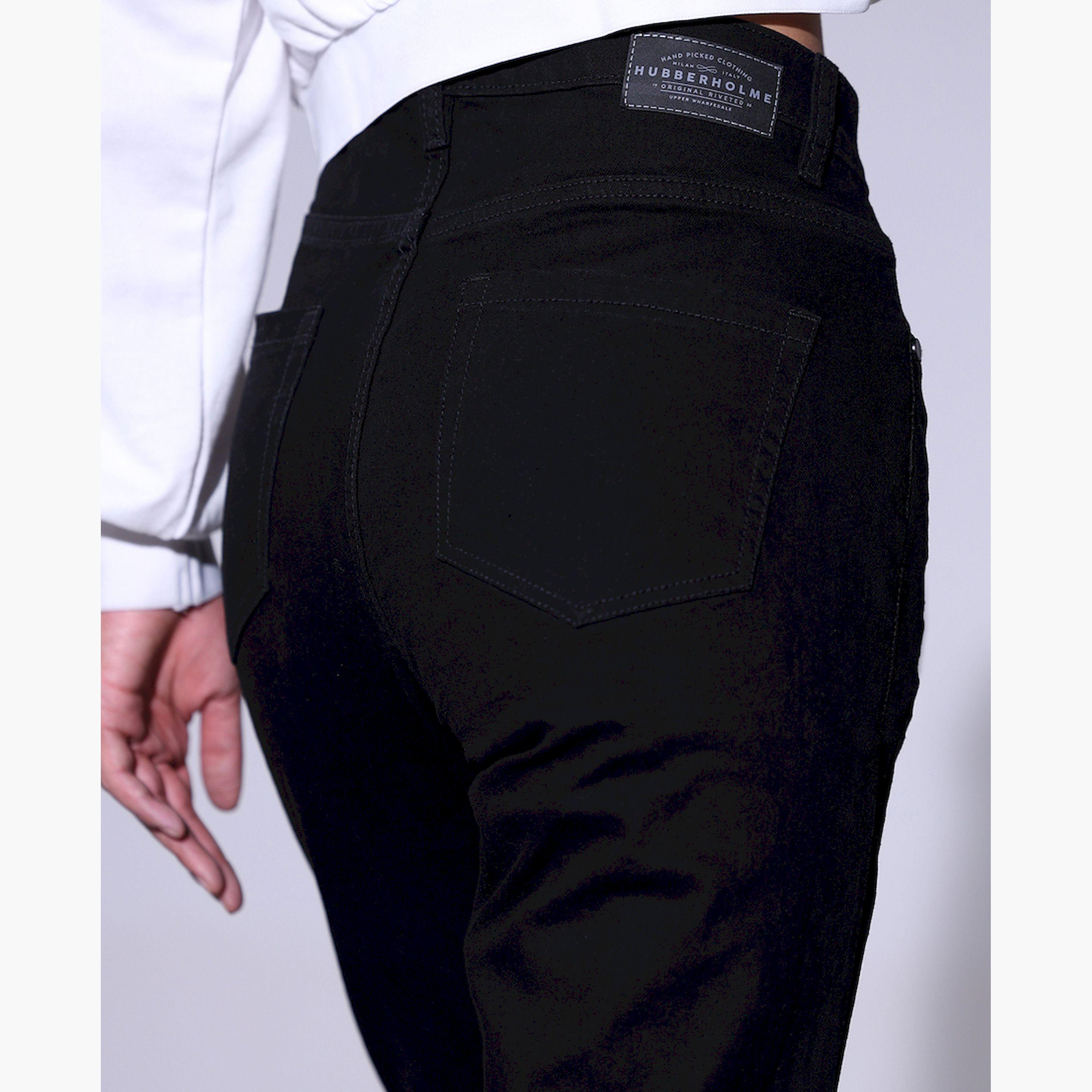 هابر هولم × ستايلي - بنطال جينز للنساء - أسود-women-clothing-bottoms-jeans-image-6
