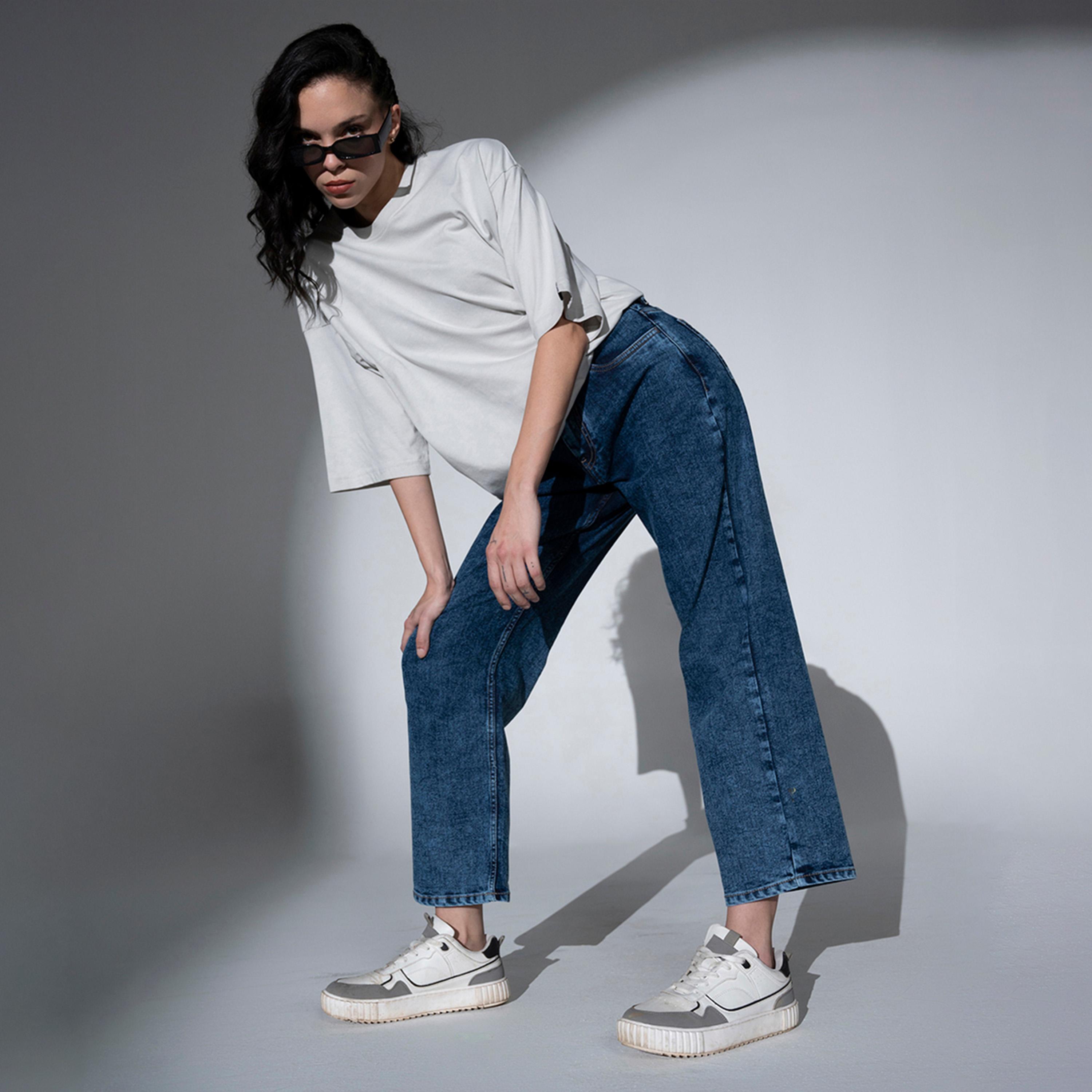 Hubberholme X Styli Women Indigo Jeans-women-clothing-bottoms-jeans-image-1