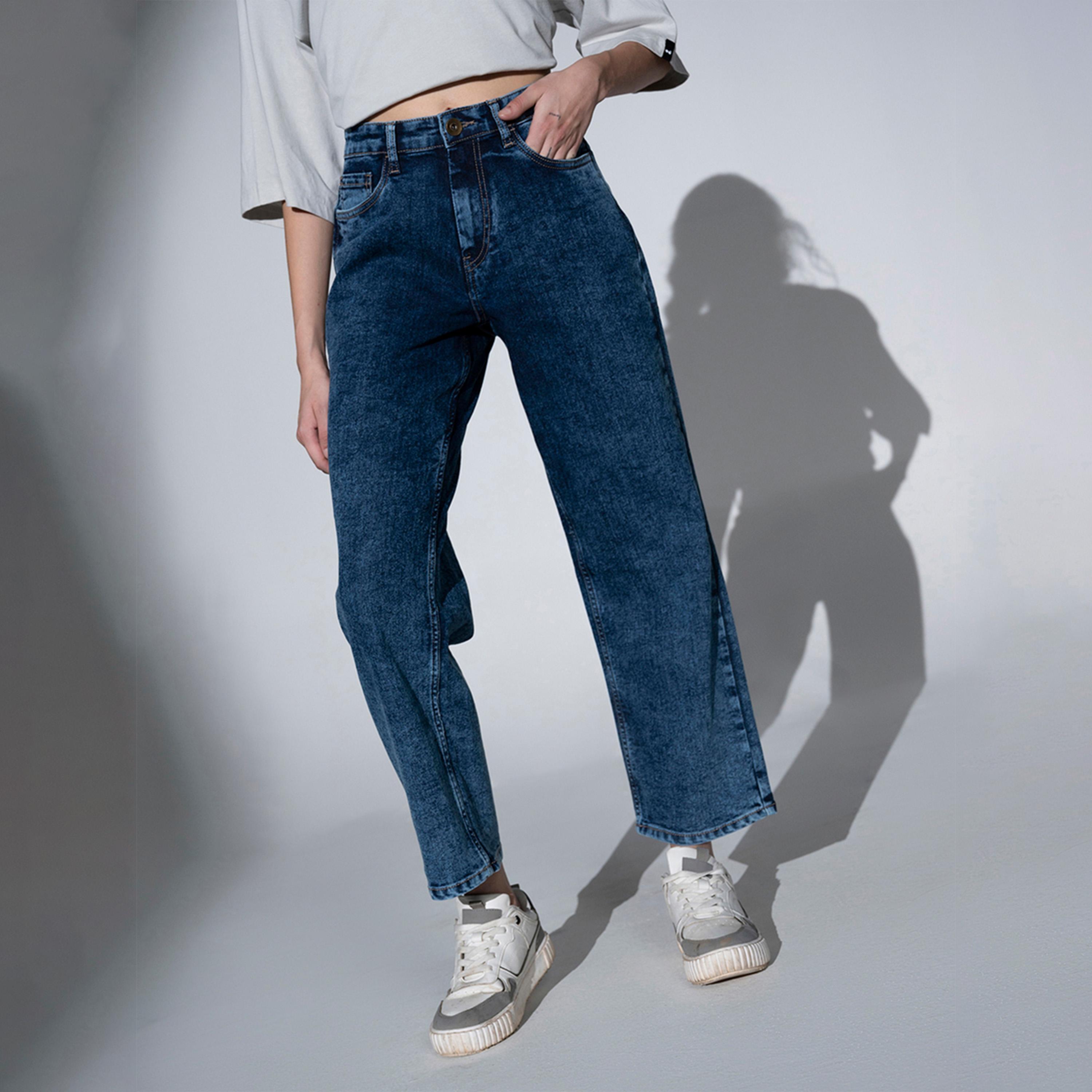 هابر هولم × ستايلي - بنطال جينز نسائي - نيلي-women-clothing-bottoms-jeans-image-5