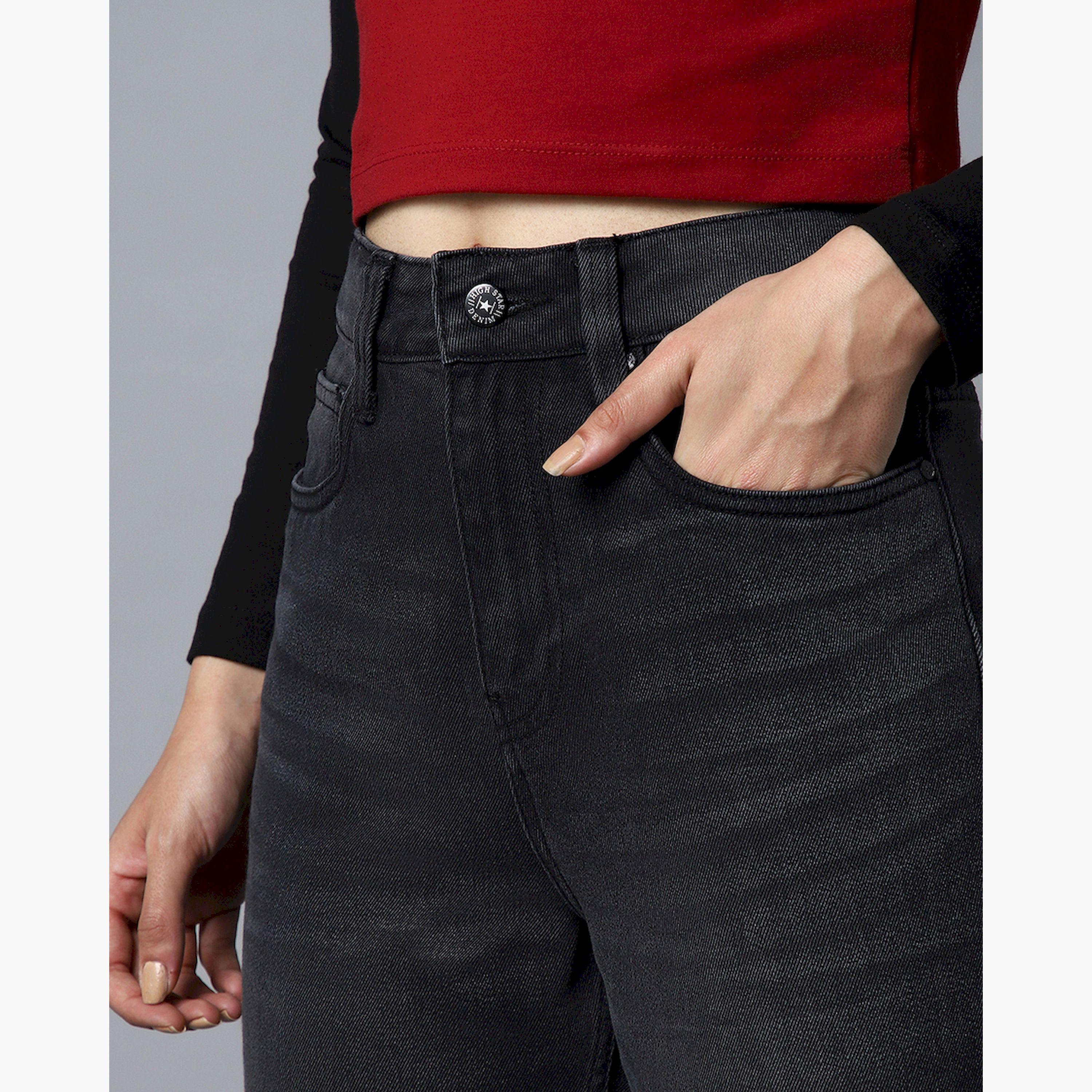 هاي ستار × ستايلي - بنطال جينز نسائي - أسود-women-clothing-bottoms-jeans-image-4