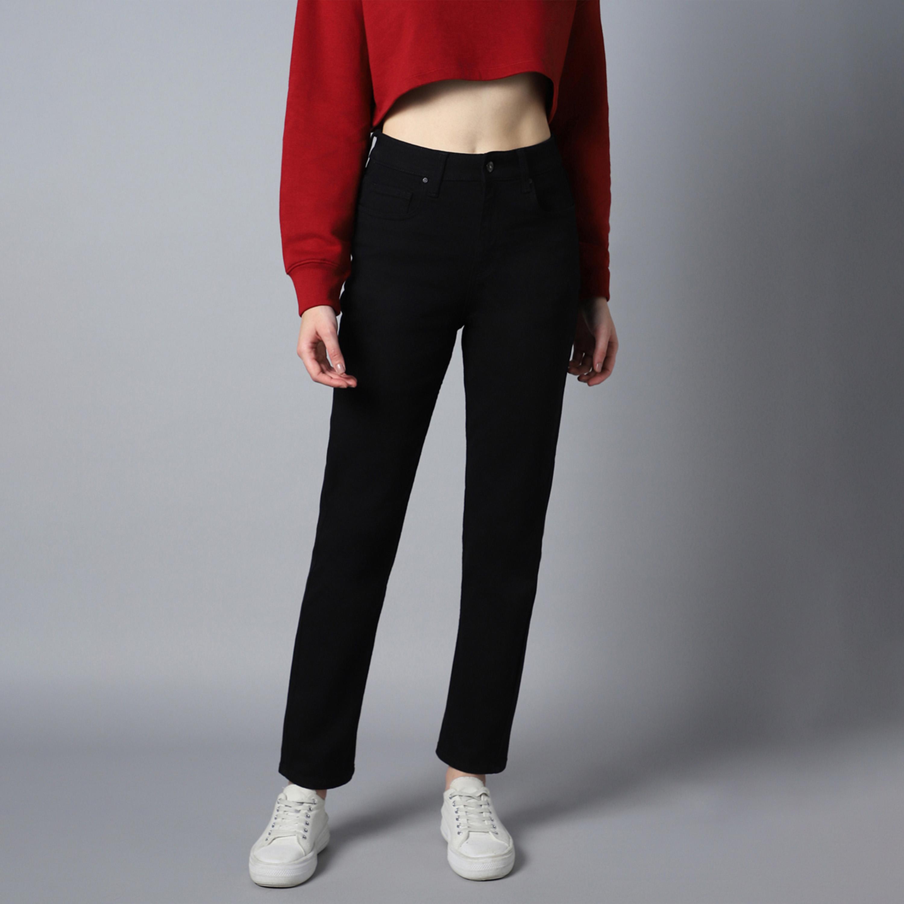 هاي ستار × ستايلي - بنطال جينز نسائي - أسود-women-clothing-bottoms-jeans-image-5