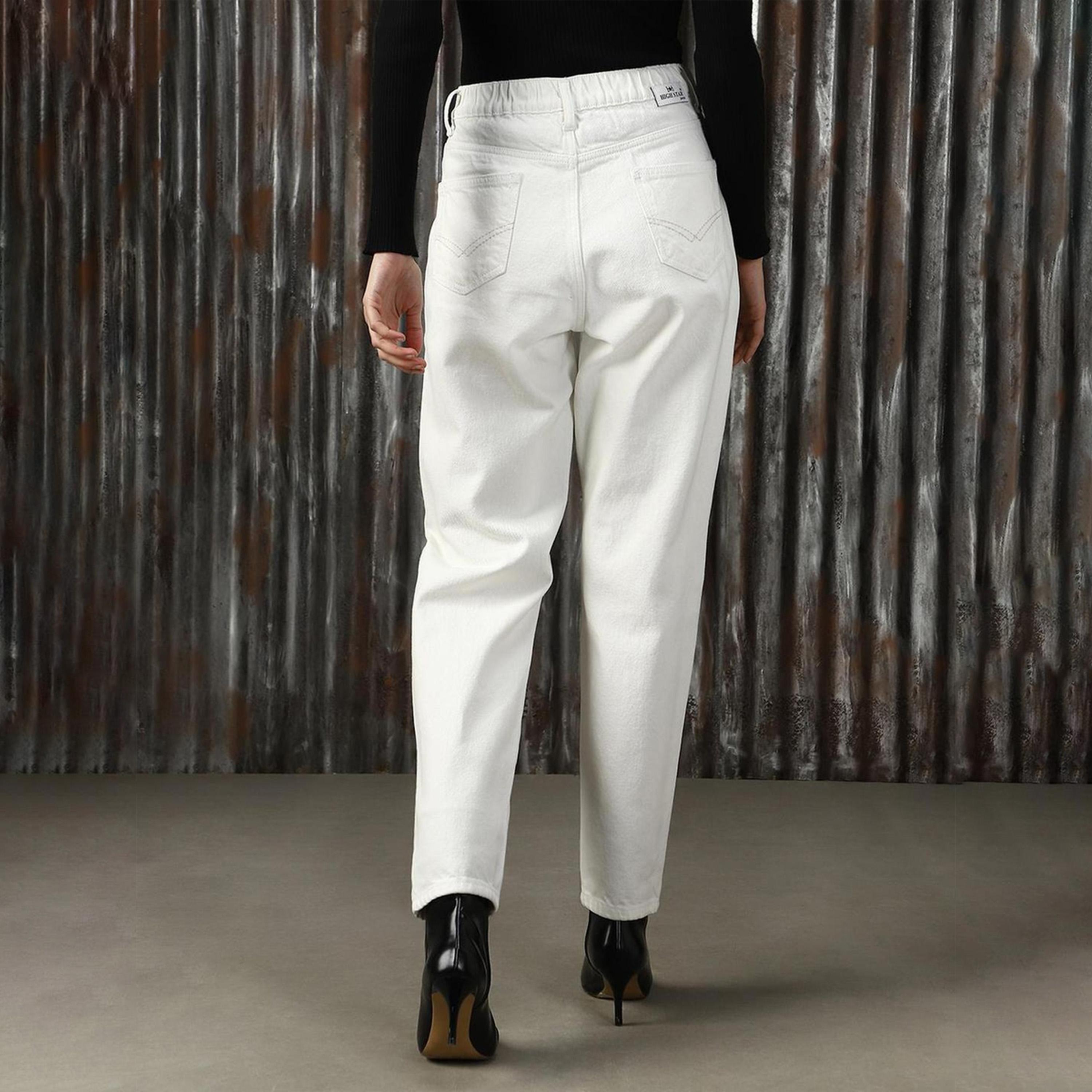 هاي ستار × ستايلي - بنطال جينز للنساء - أبيض-women-clothing-bottoms-jeans-image-3